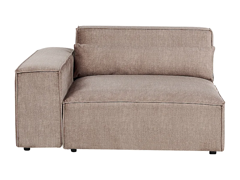 Module d\'angle HELLNAR Tissu Marron clair Côté droit