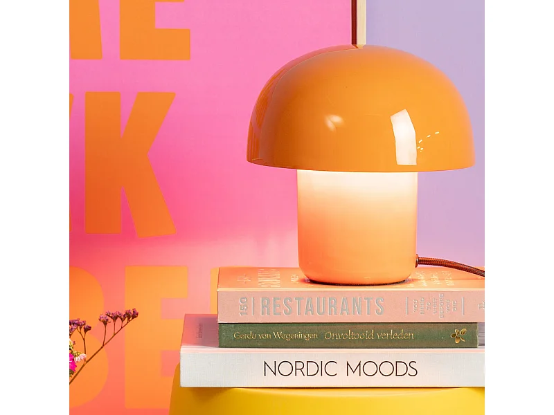 Tischlampe Fat Mushroom Mini - Leuchtendes Orange