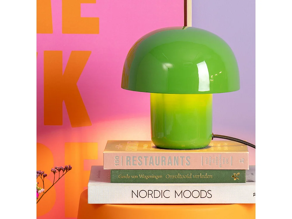 Lámpara de mesa Fat Mushroom Mini - Verde brillante