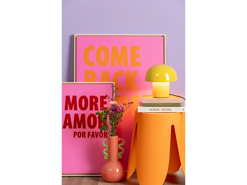 Fat Mushroom Mini - Lampe à poser champignon en métal - Jaune