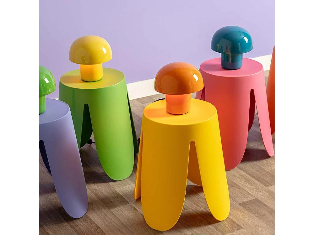 Fat Mushroom Mini - Lampe à poser champignon en métal - Rose