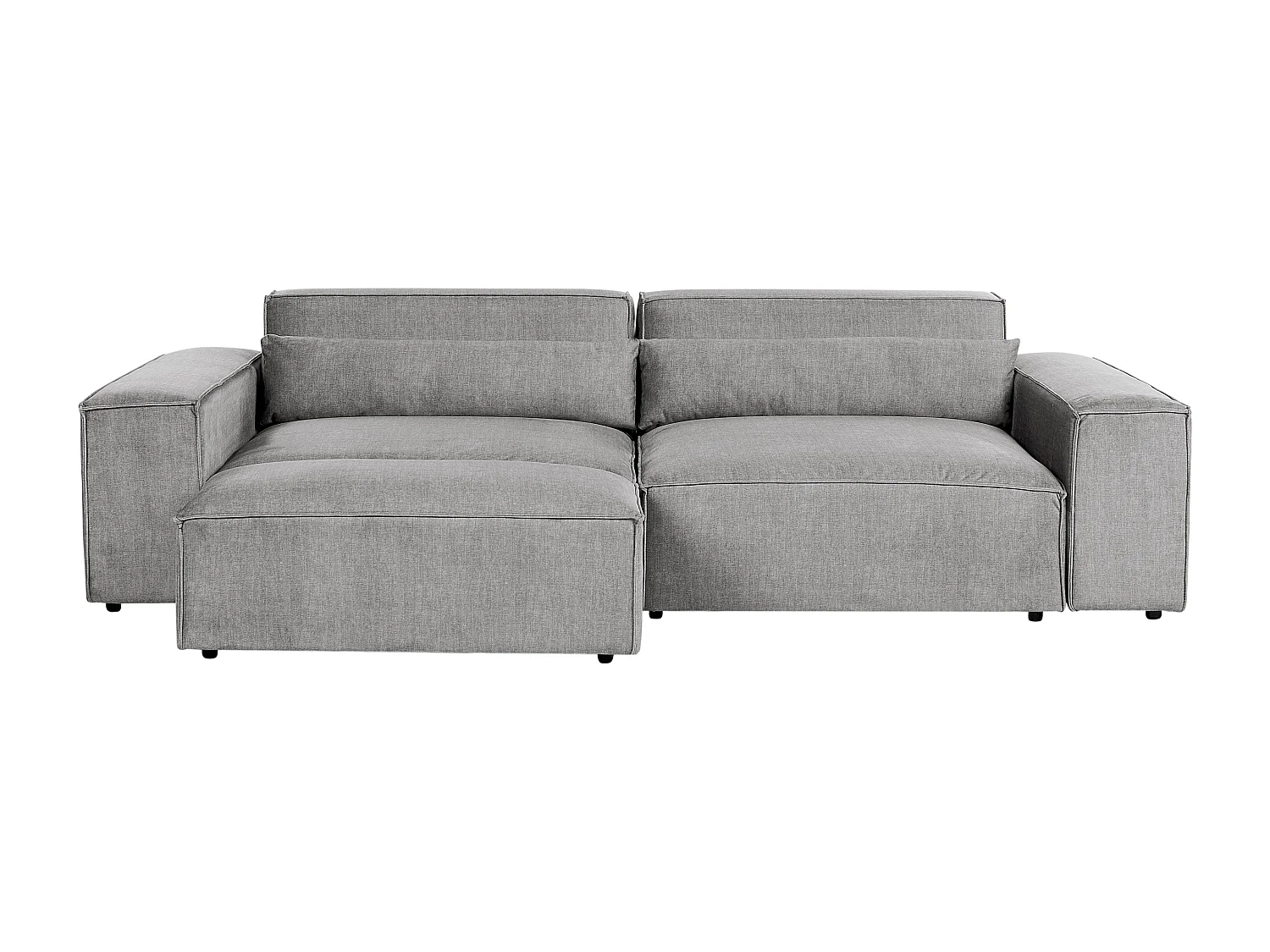 Sofa modułowa HELLNAR Szary z otomaną dla 2 osób