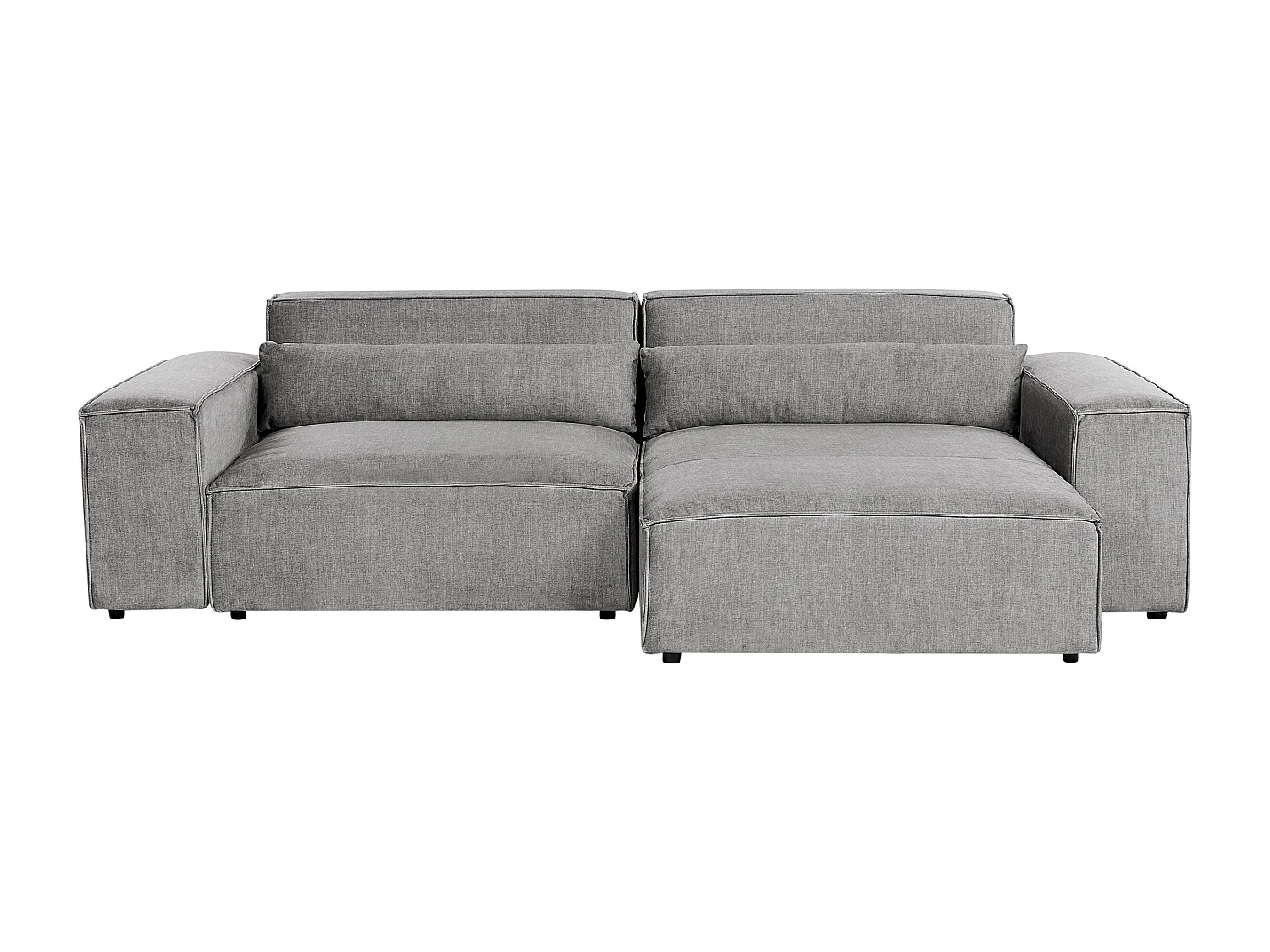 Modulaire hoekbank HELLNAR Stof Grijs 2-zitter Linkerzijde