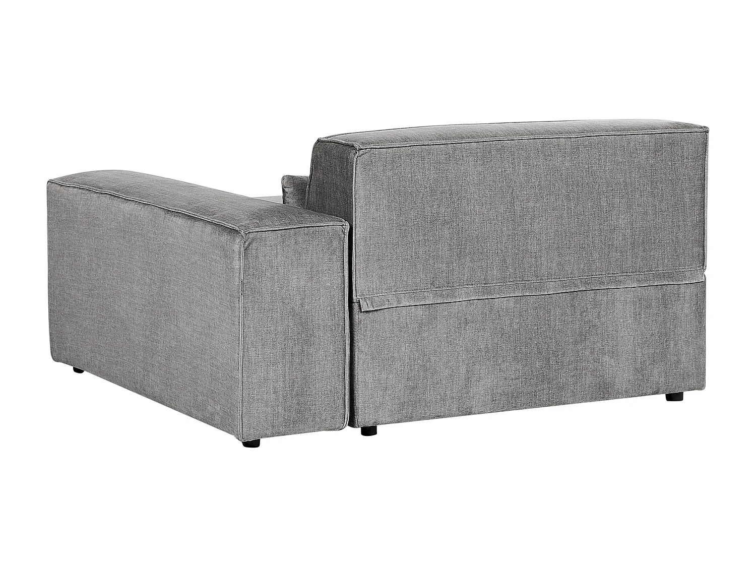 Canapé d'Angle 2 Places Modulable à Gauche en Tissu Pieds en Métal Gris Hellnar