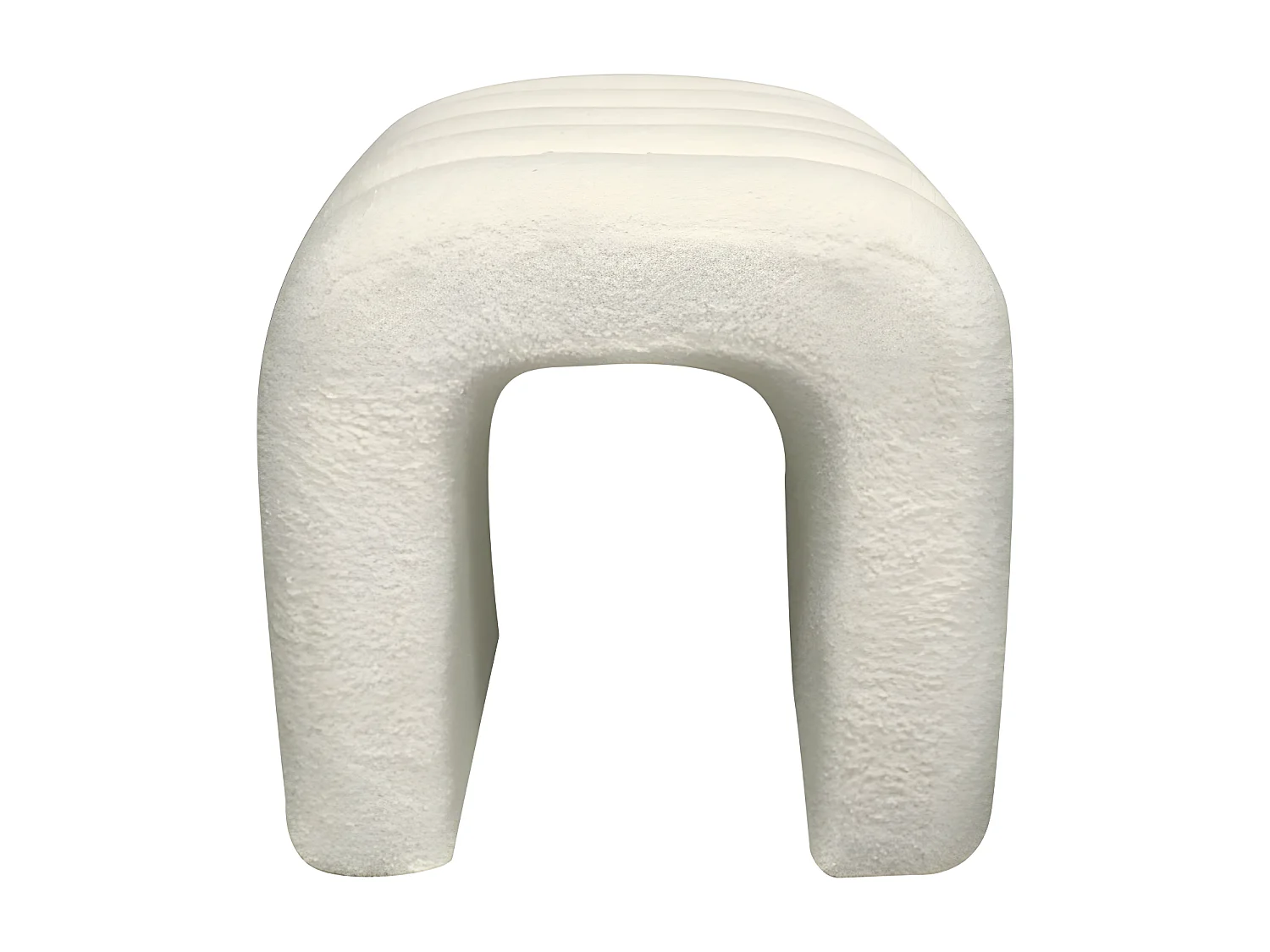 Mui - Tabouret rembourré en tissu bouclette - Rouille