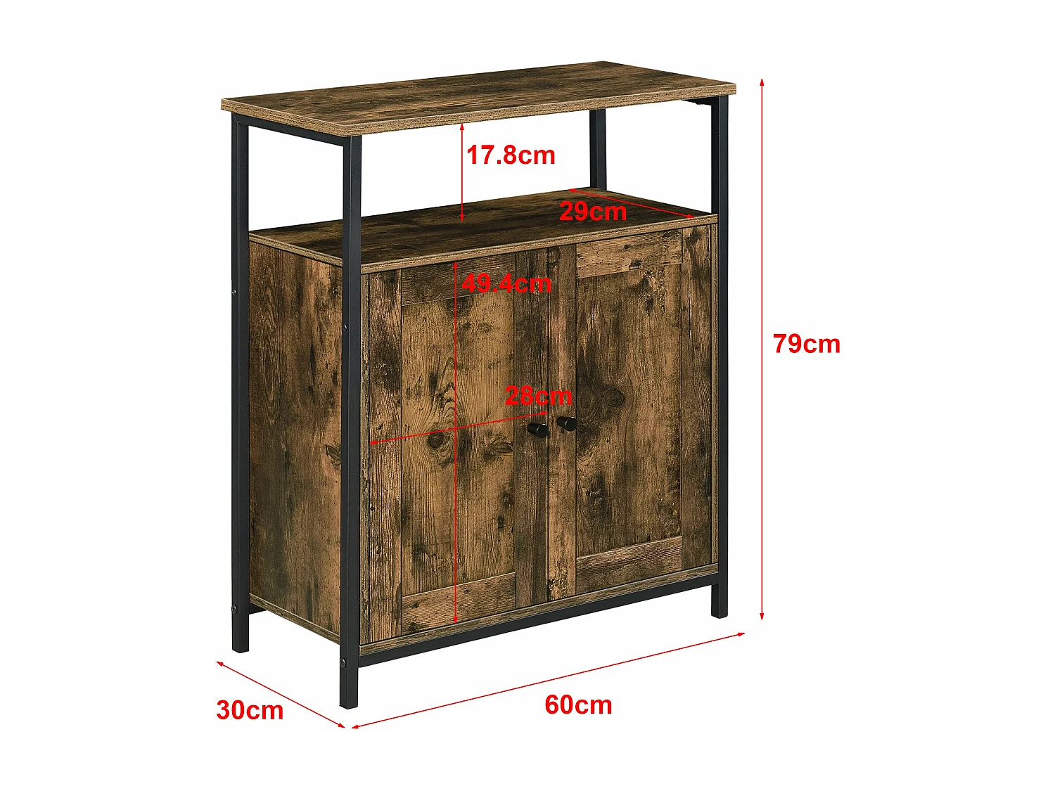 Commode aremark pour salon bois marron 60 x 30 x 79 cm 03_0006816