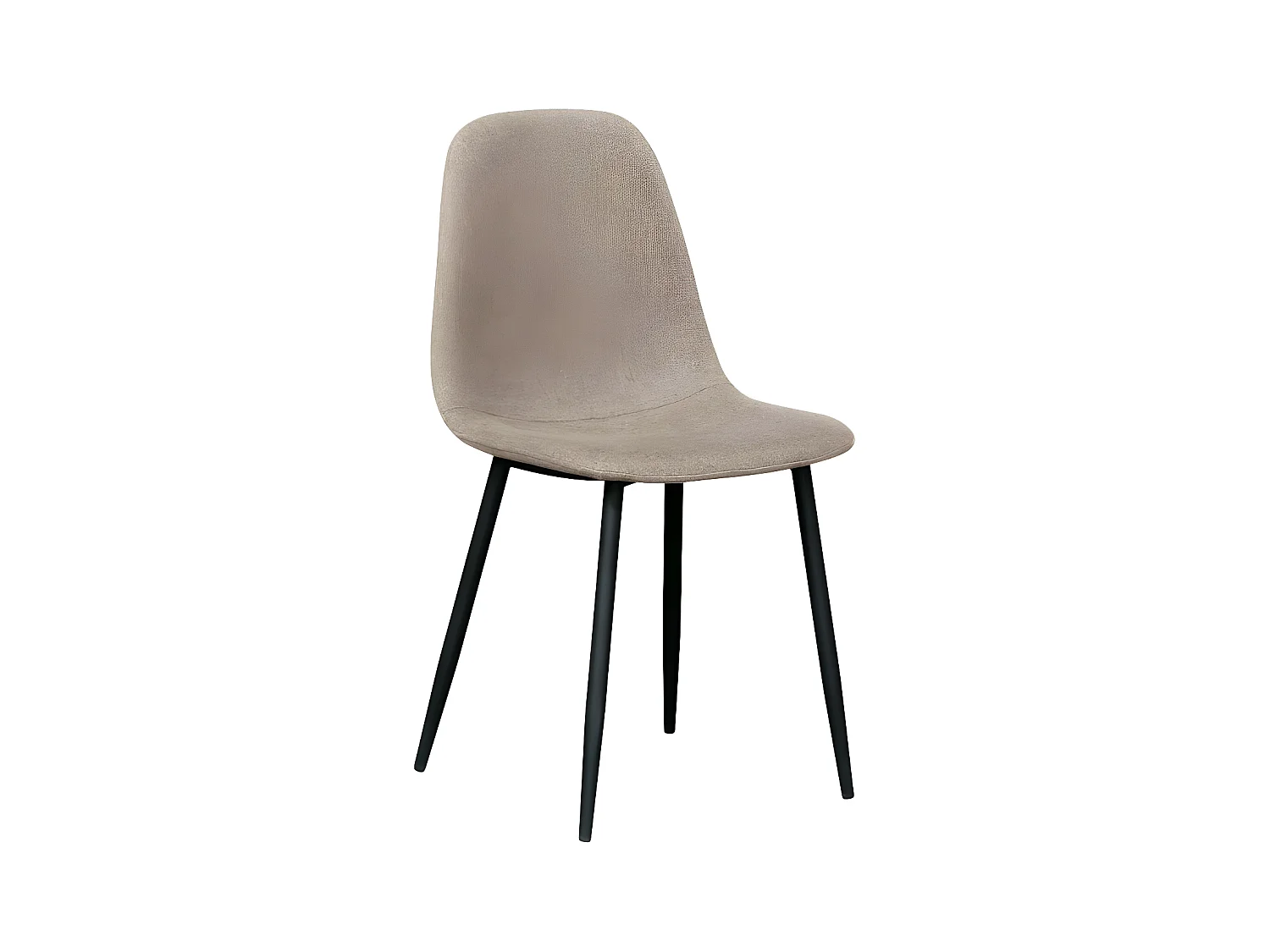 Chaise De Salle À Manger Stockholm Beige Et Pieds Noirs