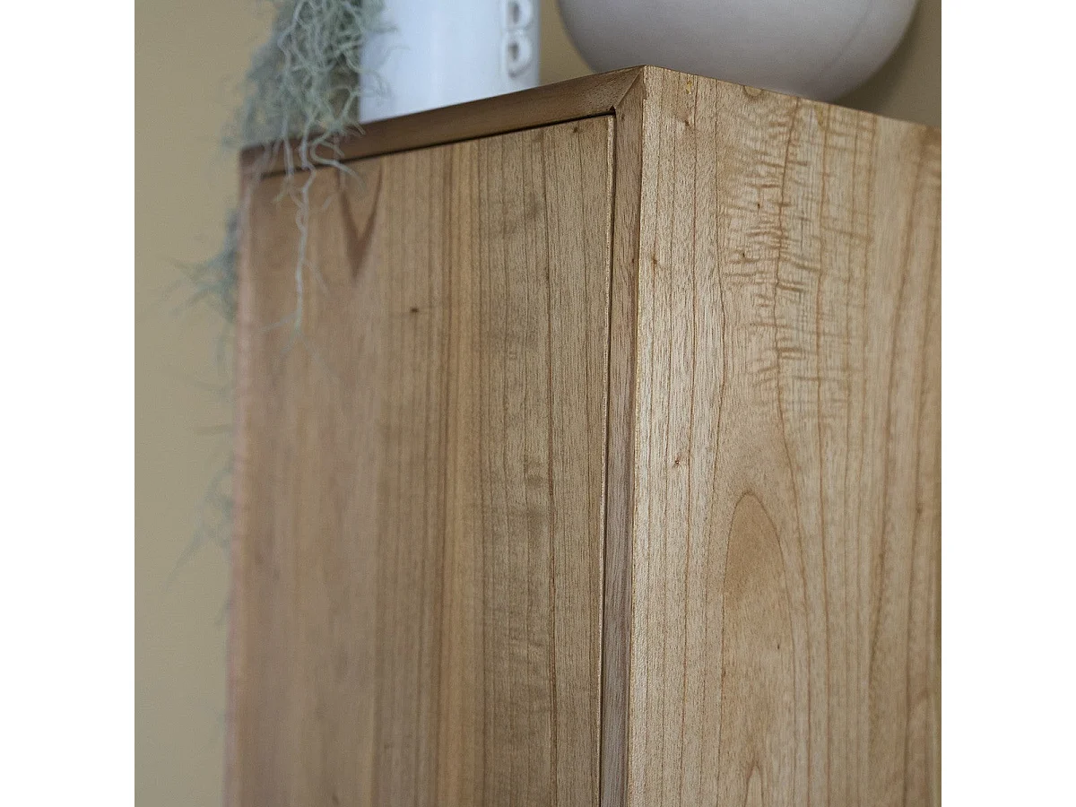 Armario de baño flotante de madera de mindi maciza