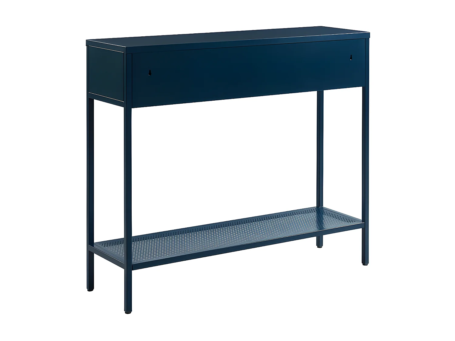 Nino - Console 2 tiroirs en métal PANTONE L100cm - Bleu nuit