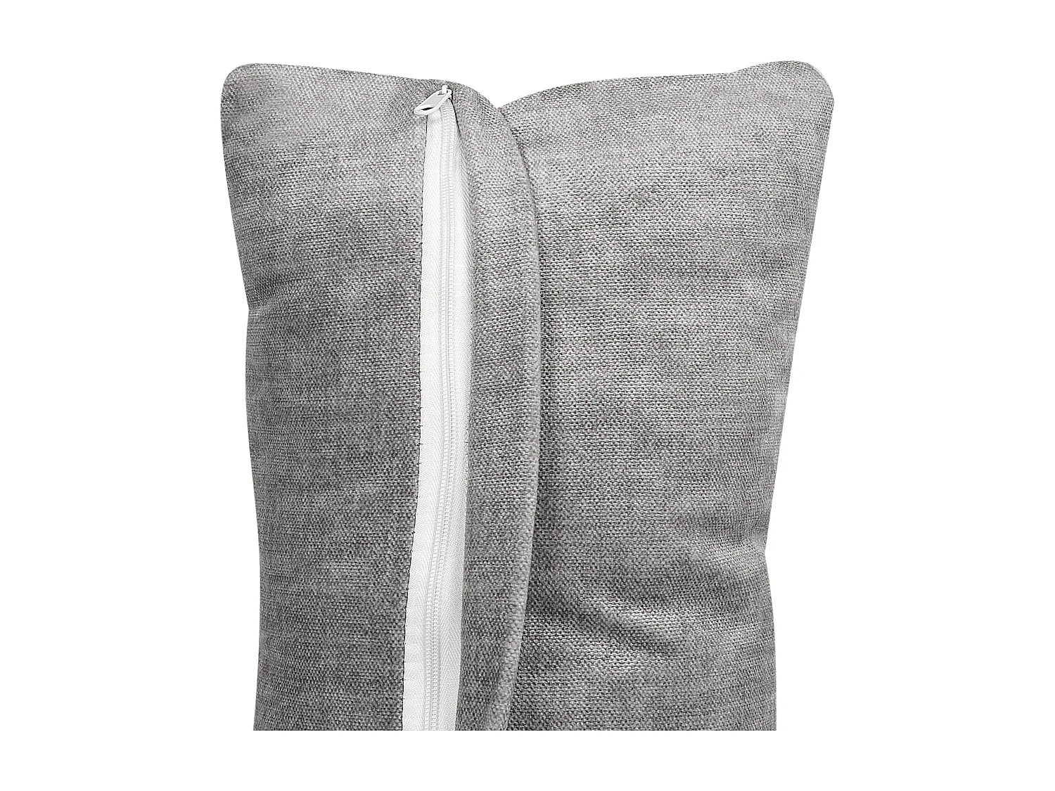 Modul Chaiselongue Stoff grau mit Armlehne rechts Dekokissen Skandi Hellnar