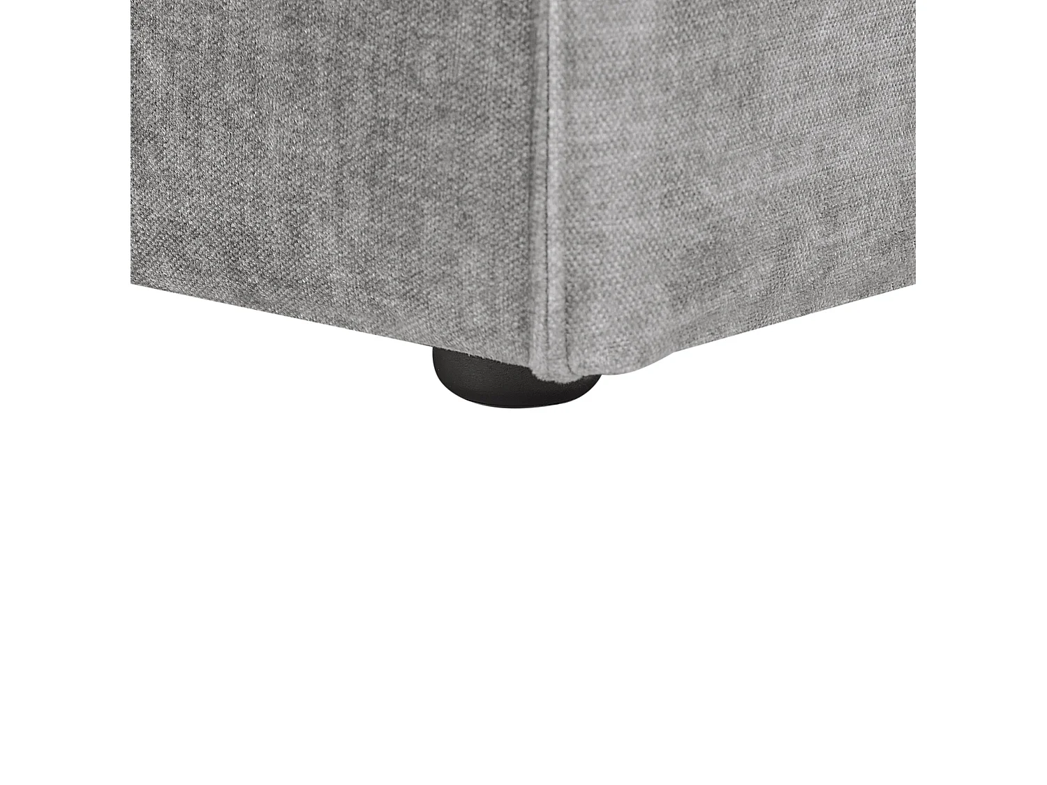 Modul Chaiselongue Stoff grau mit Armlehne rechts Dekokissen Skandi Hellnar