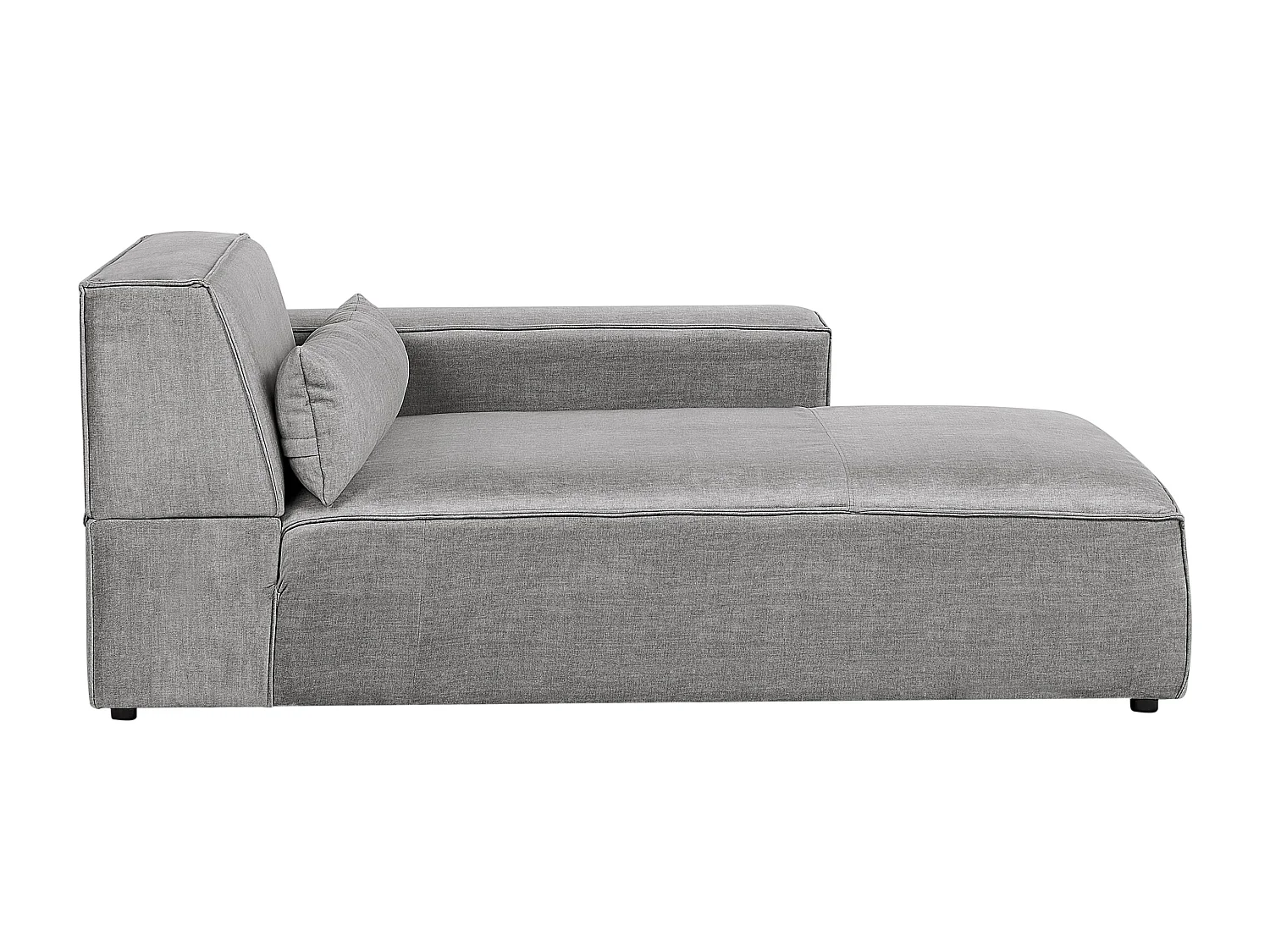 Chaise longue côté gauche HELLNAR Tissu Gris