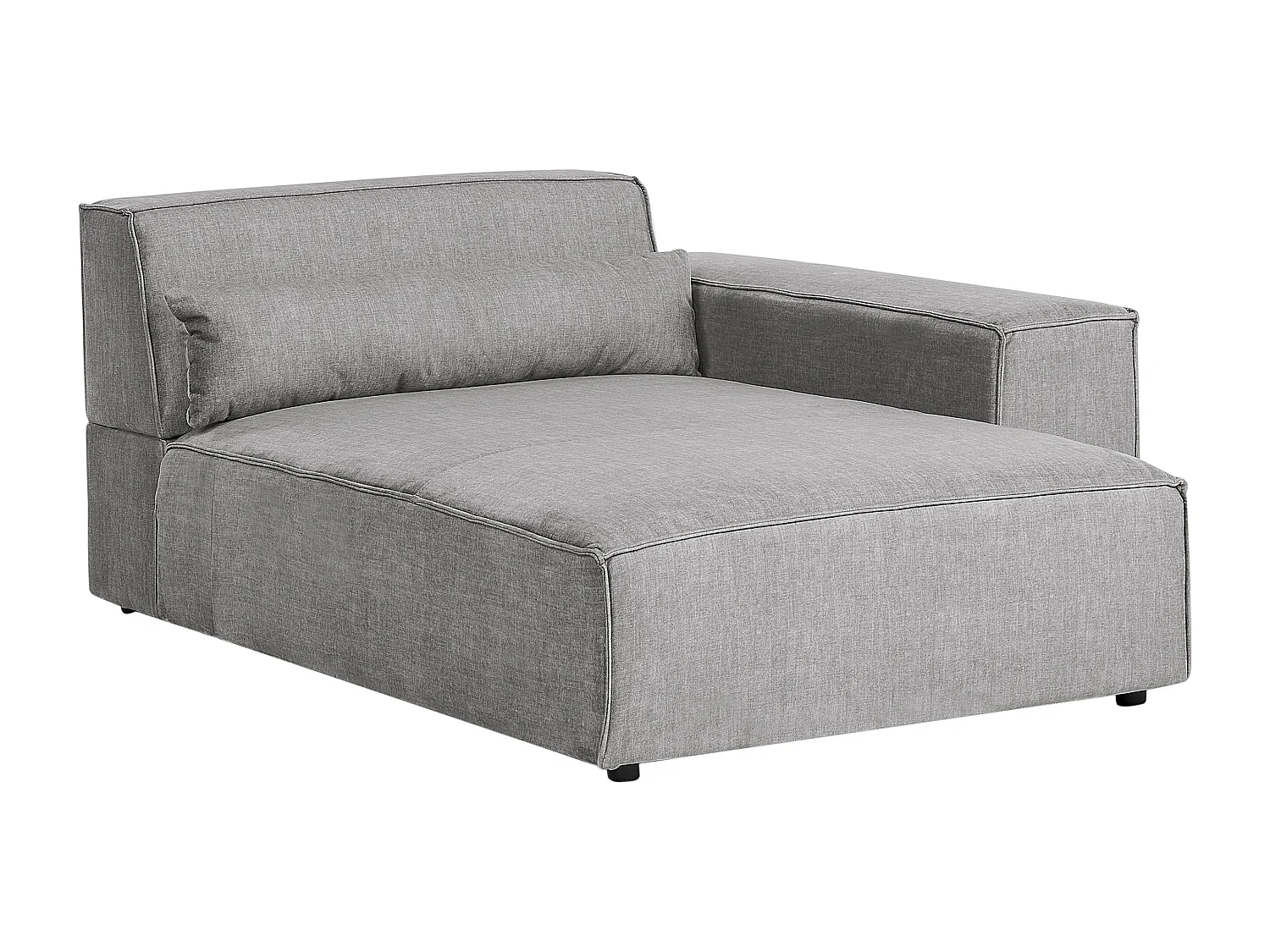 Chaise longue côté gauche HELLNAR Tissu Gris