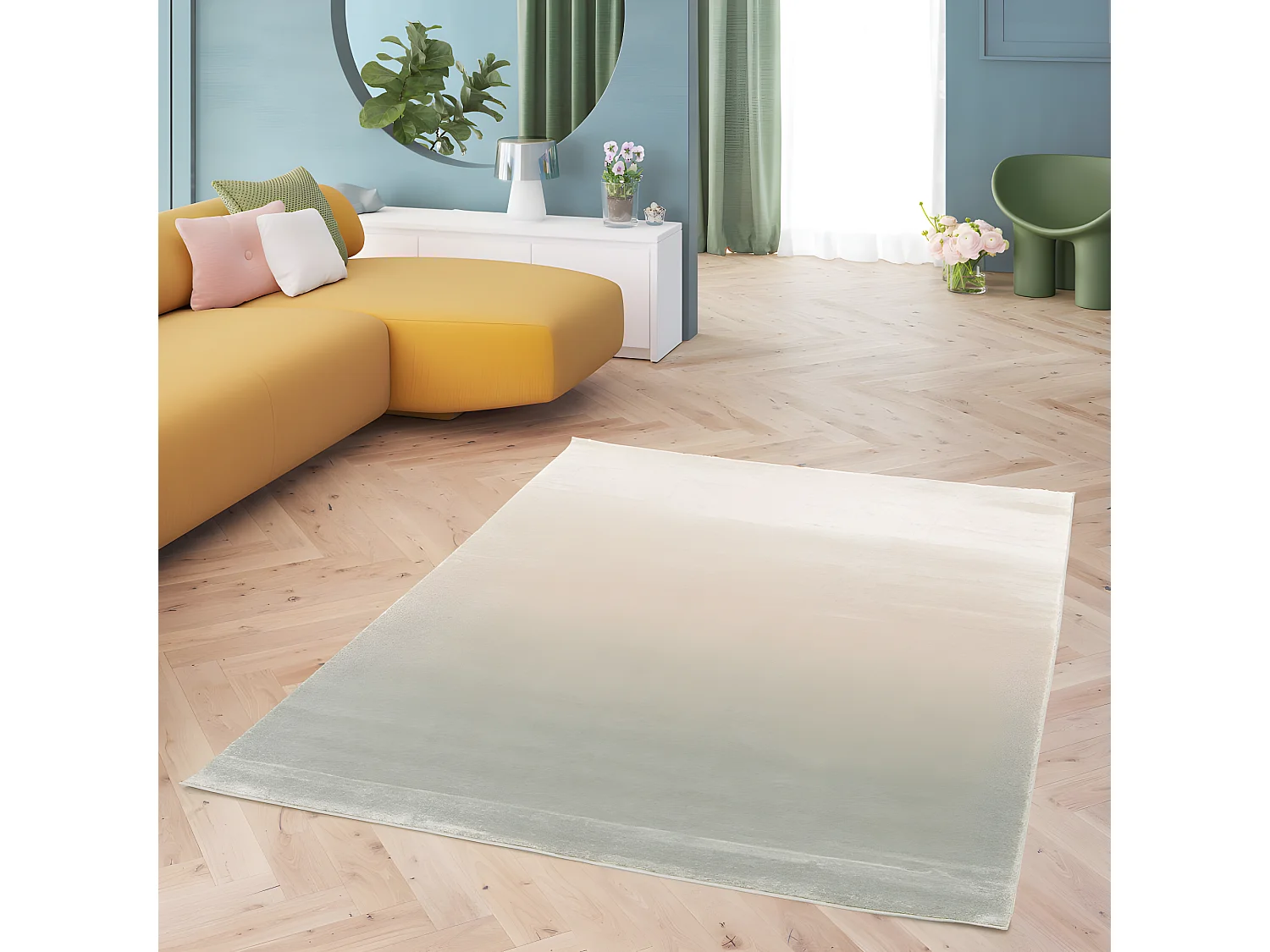 Dye - Tapis contemporain -  Vert - 200x290cm