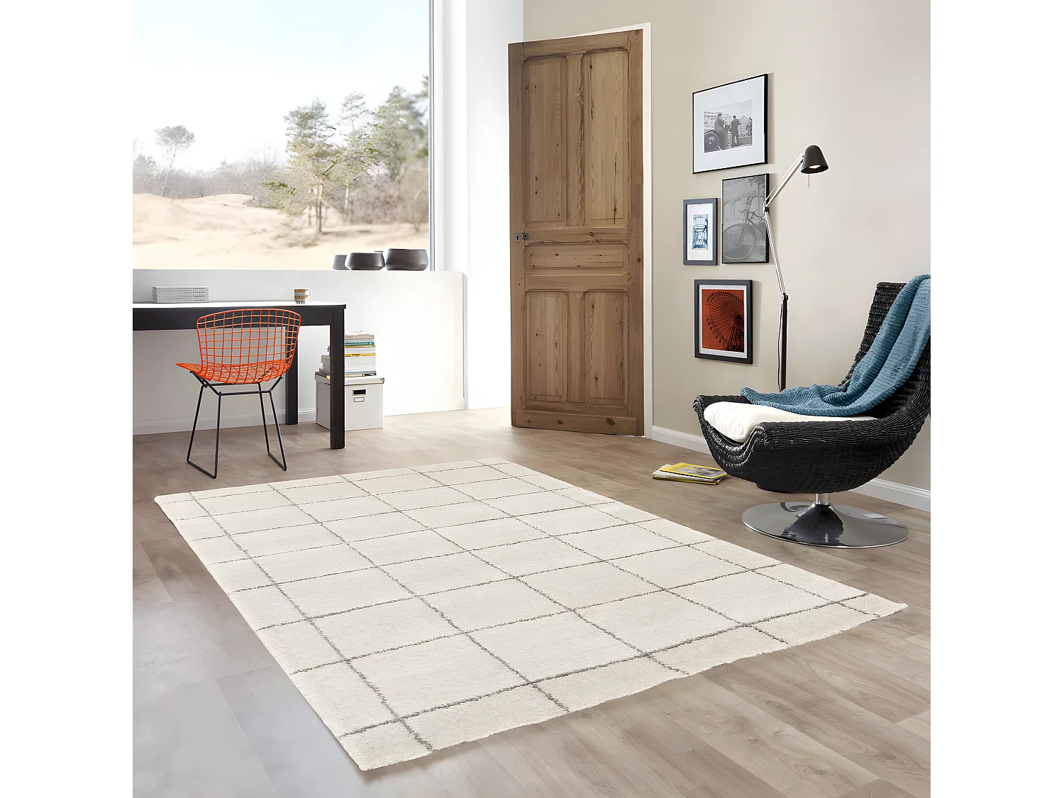 Square - Tapis contemporain -  Écru - 200x290cm