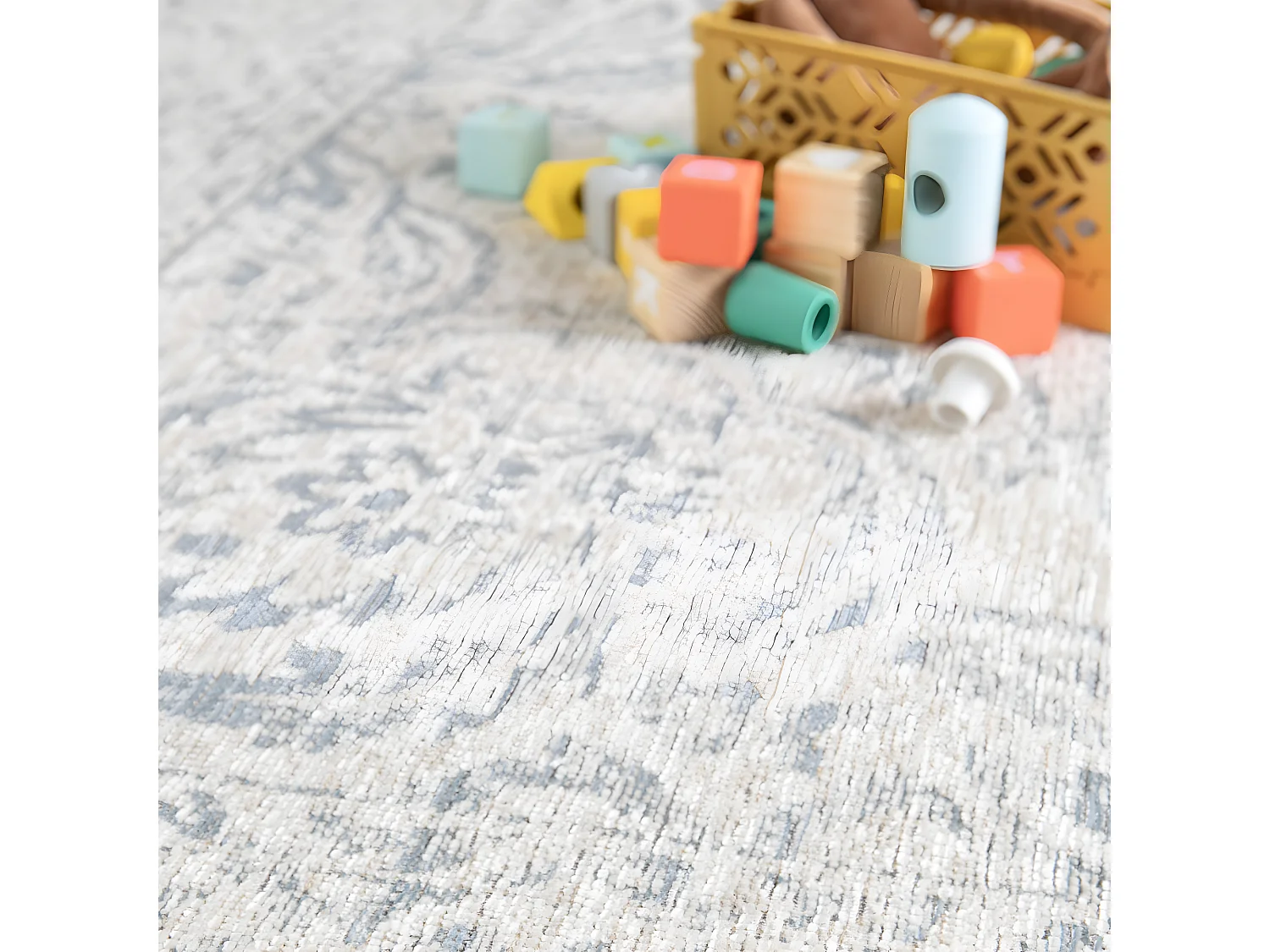 Zagora - Tapis classique -  Bleu et beige - 200x290cm