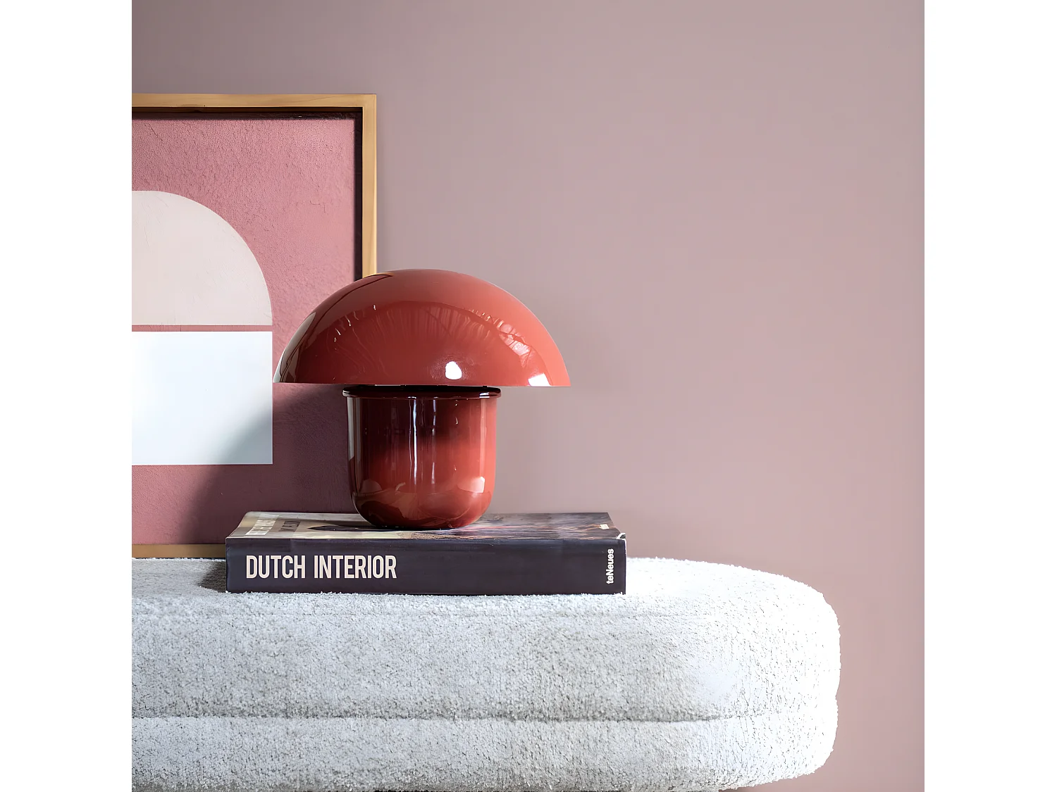 Toad - Lampe à poser champignon en métal - Terracotta