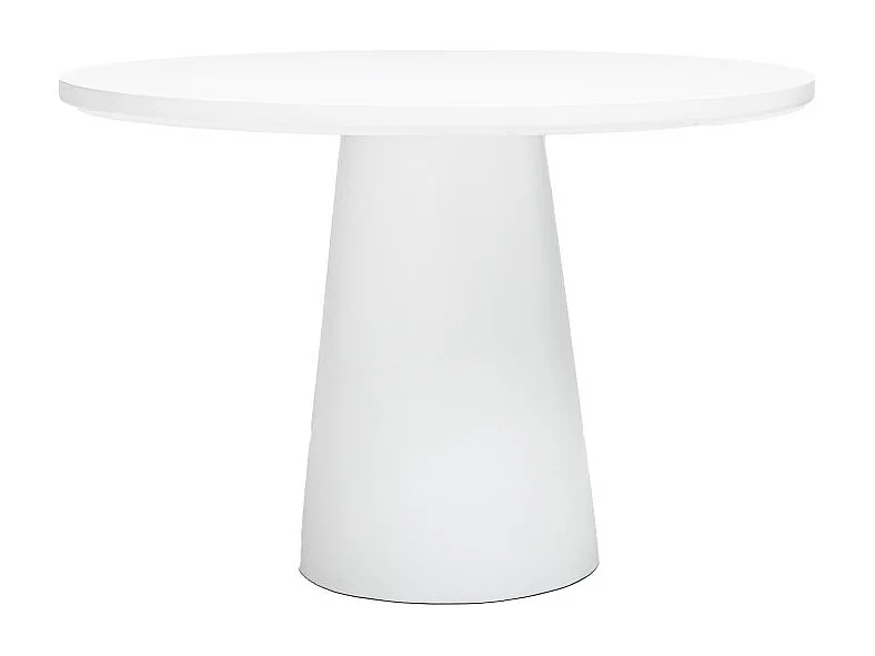 Danli - Table à manger 4 personnes ronde en fibre de ciment - Blanc