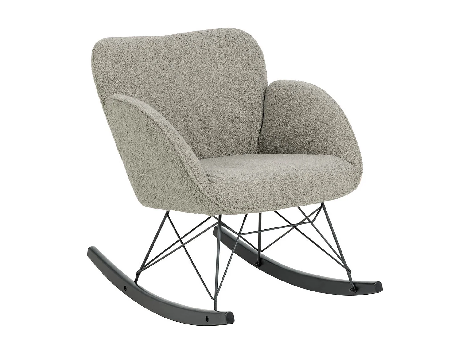 Kelsey fauteuil chaise à bascule marron.