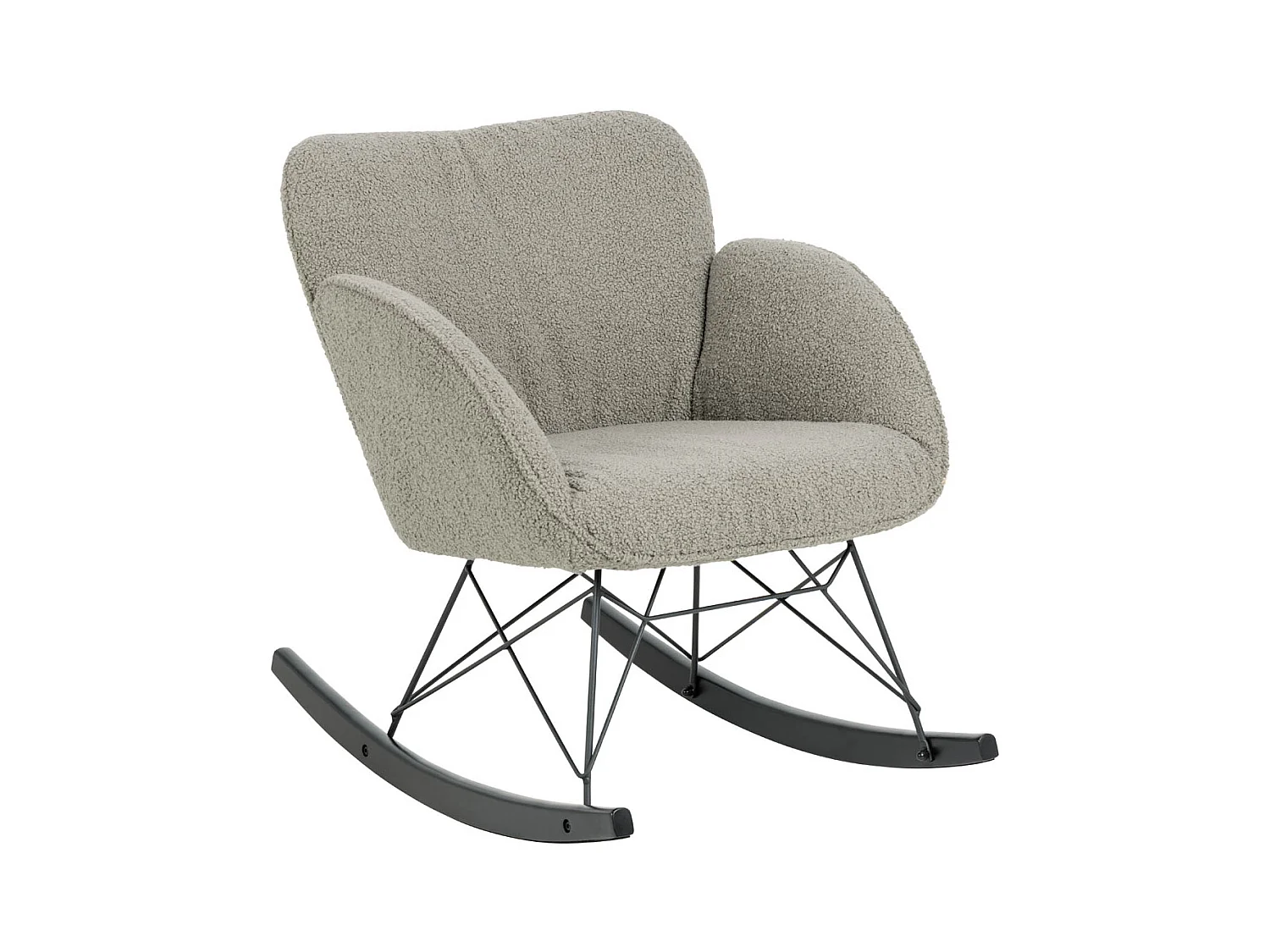 Kelsey fauteuil chaise à bascule marron.