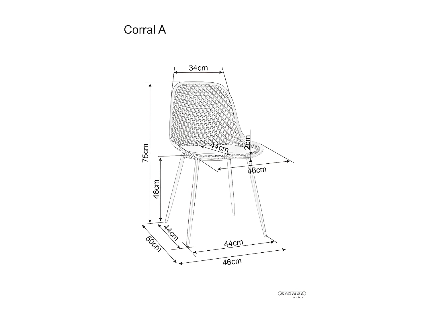 Sedia Corral/Metallo/Nero