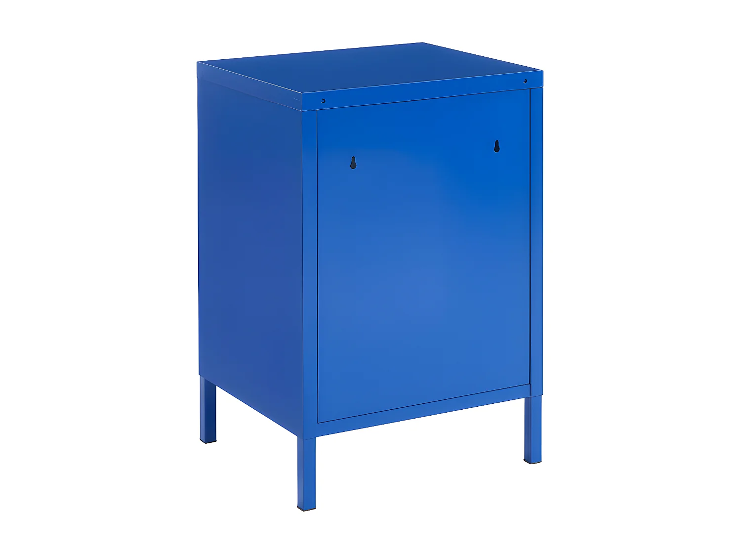 Nino - Table de chevet 1 porte en métal PANTONE - Bleu électrique