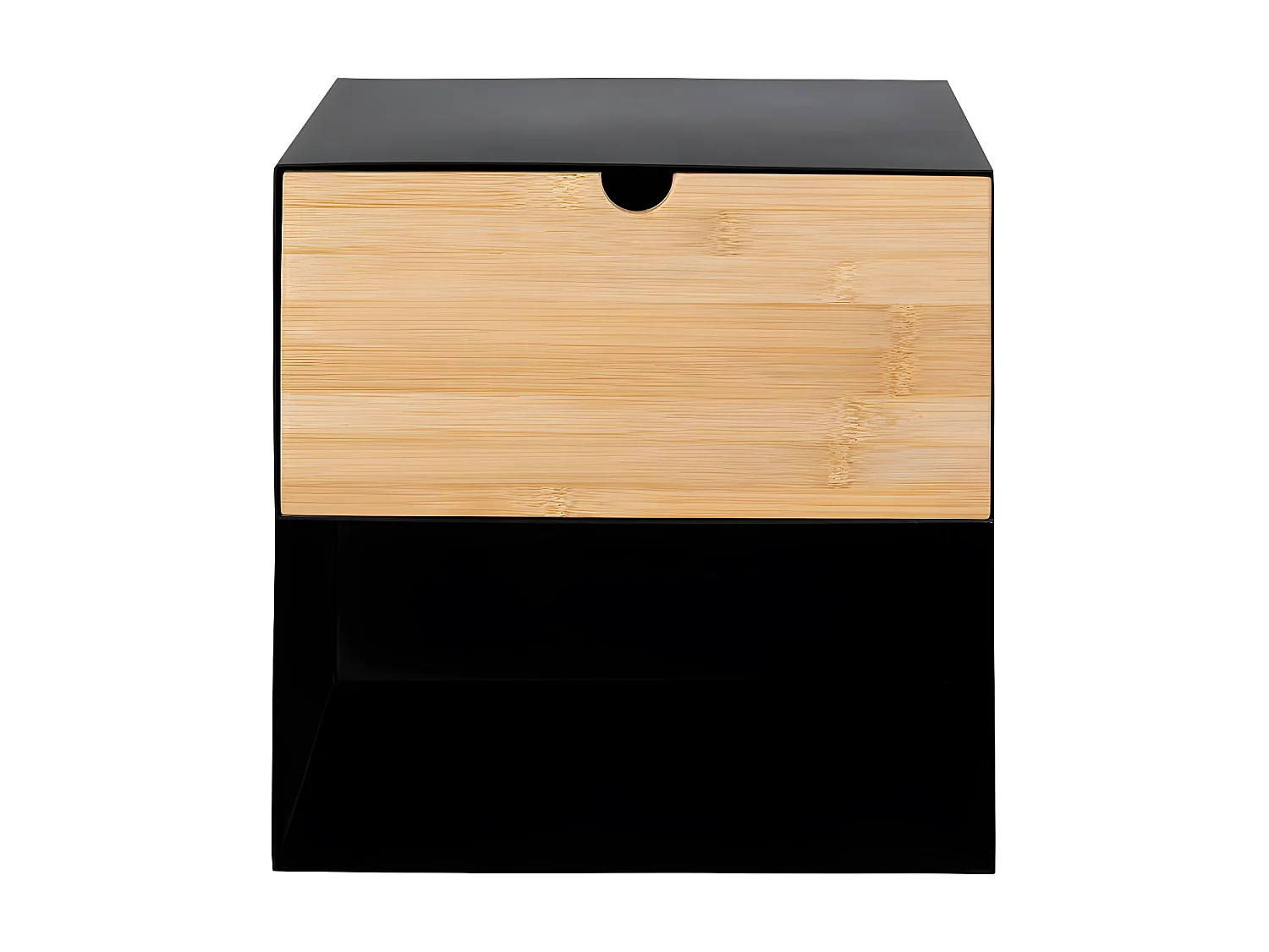 Sematura - Table de chevet murale en métal - Noir