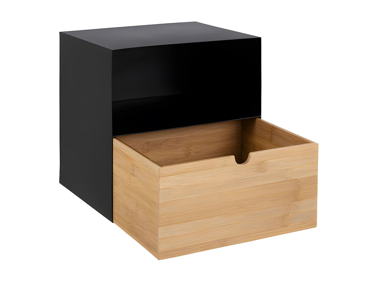 Sematura - Table de chevet murale en métal - Noir