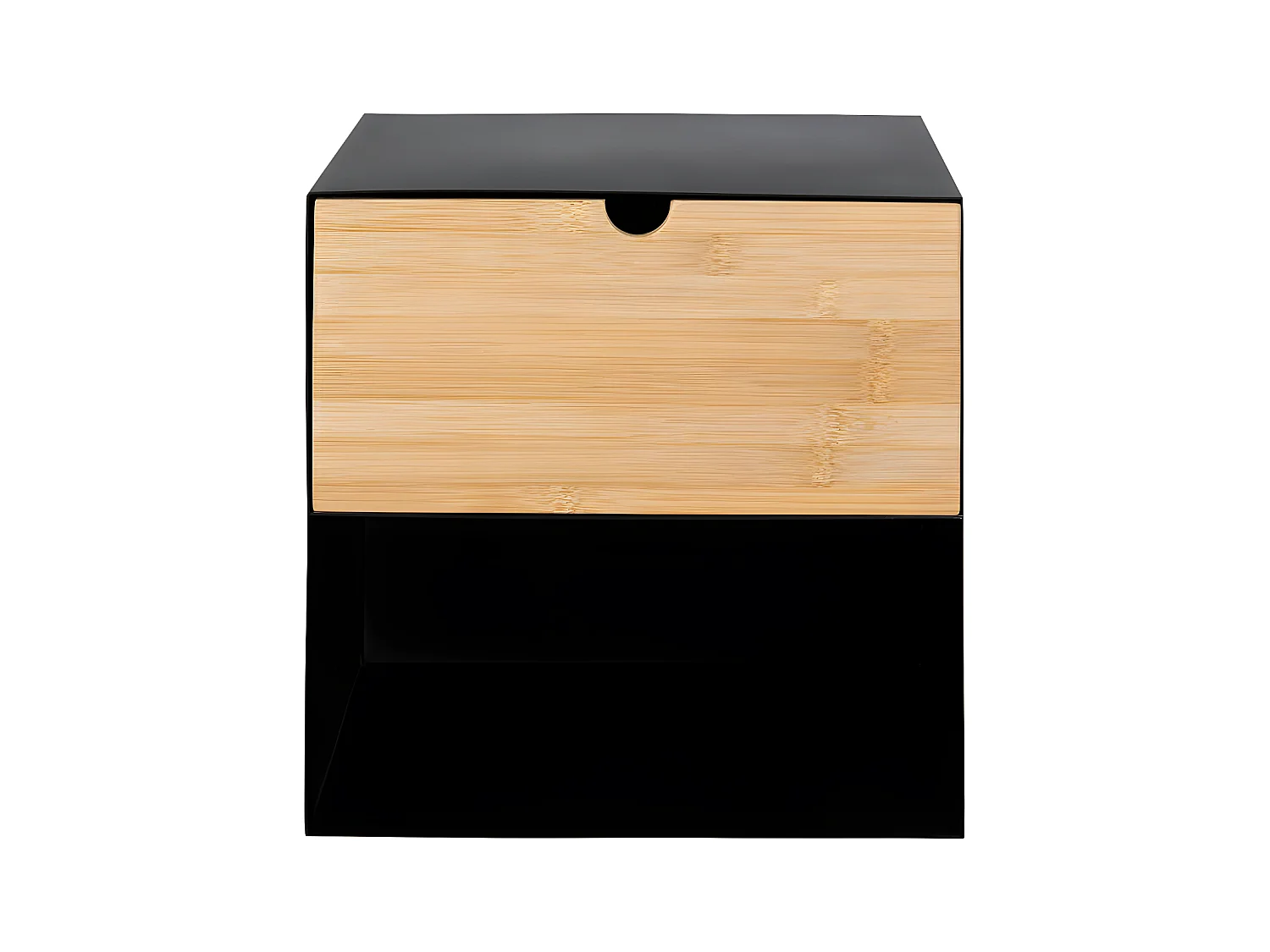 Sematura - Table de chevet murale en métal - Noir