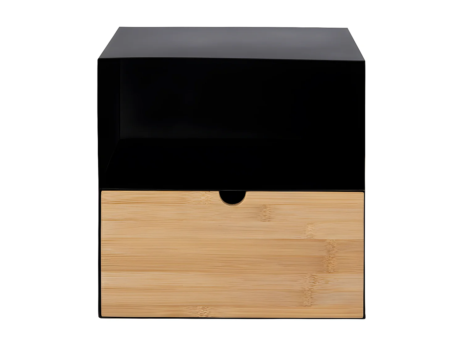 Sematura - Table de chevet murale en métal - Noir