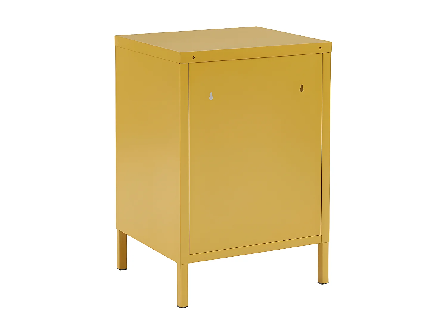 Nino - Table de chevet 1 porte en métal PANTONE - Jaune moutarde