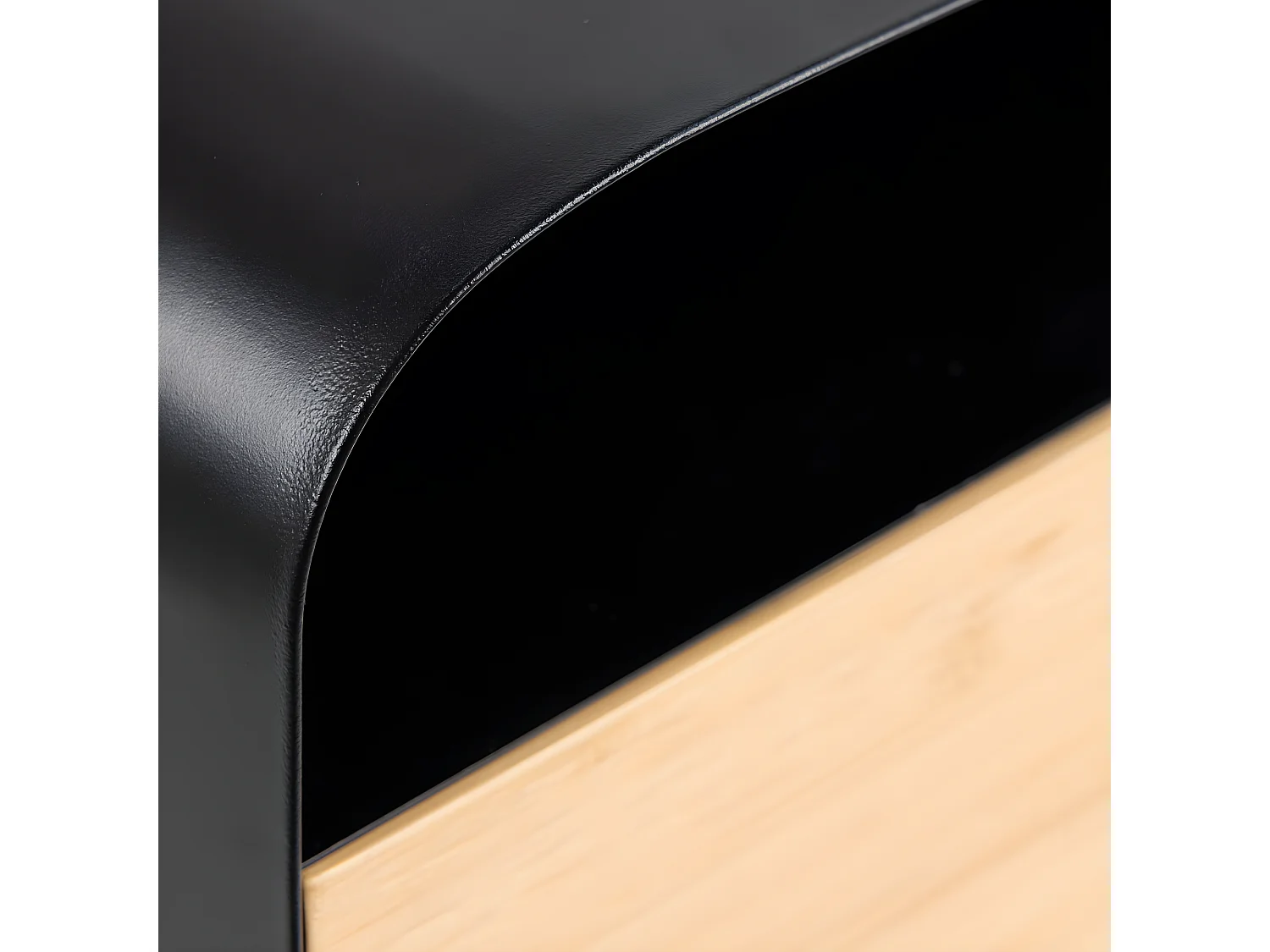 Theretra - Table de chevet murale en métal - Noir