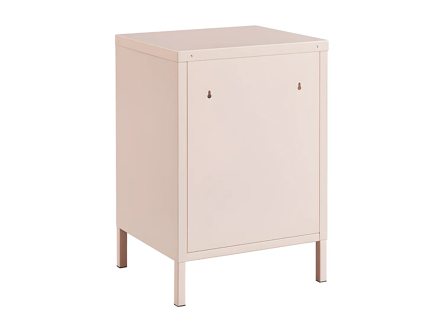 Nino - Table de chevet 1 porte en métal PANTONE - Rose blush