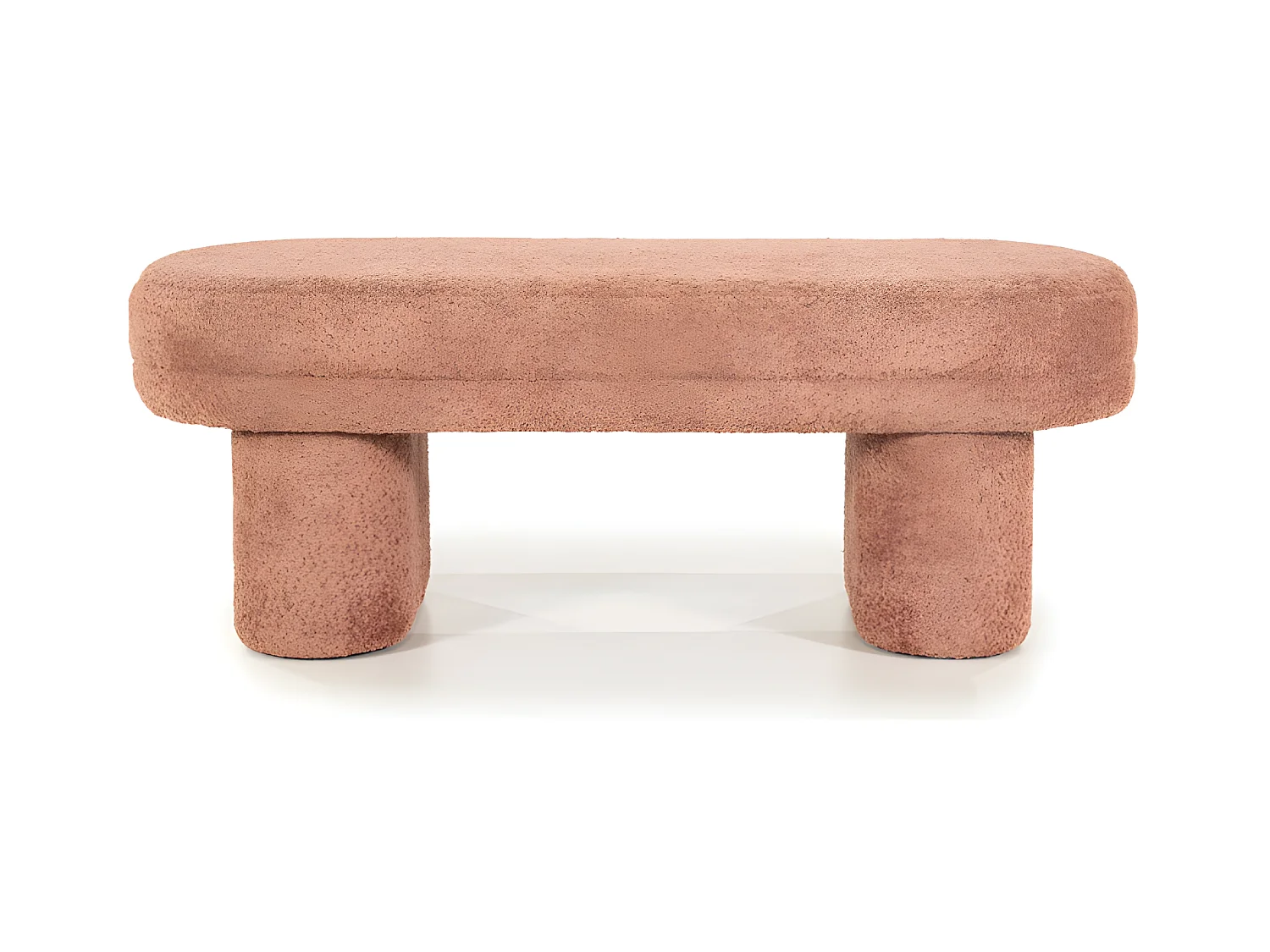 Rama - Banc arrondi en tissu L120cm - Terracotta