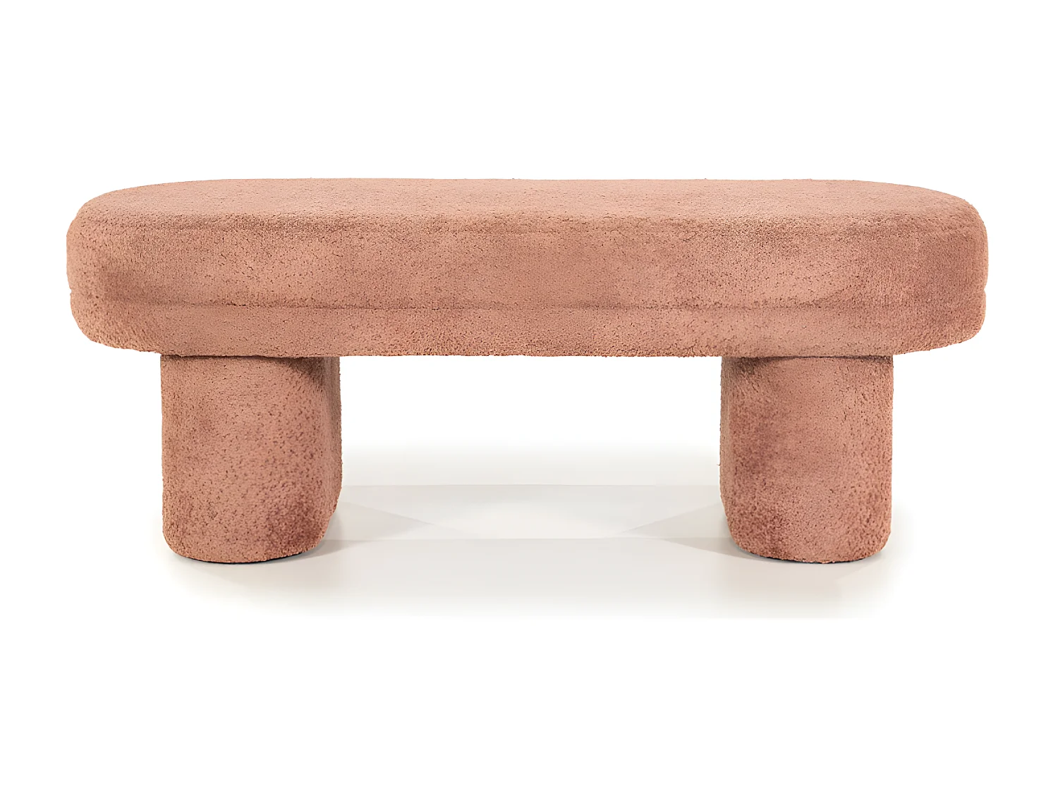 Rama - Banc arrondi en tissu L120cm - Terracotta