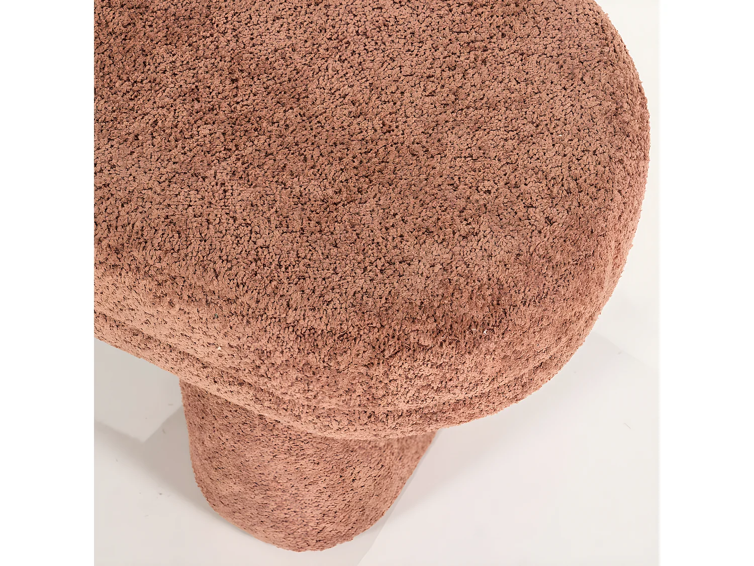 Rama - Banc arrondi en tissu L120cm - Terracotta