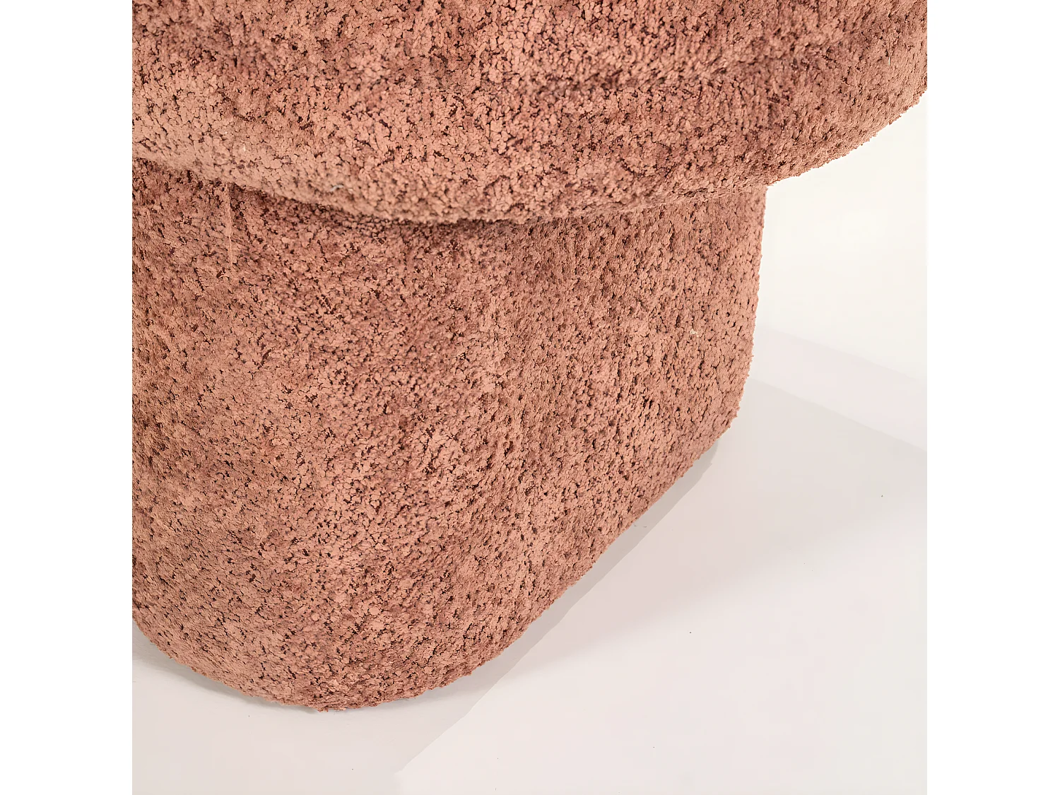 Rama - Banc arrondi en tissu L120cm - Terracotta