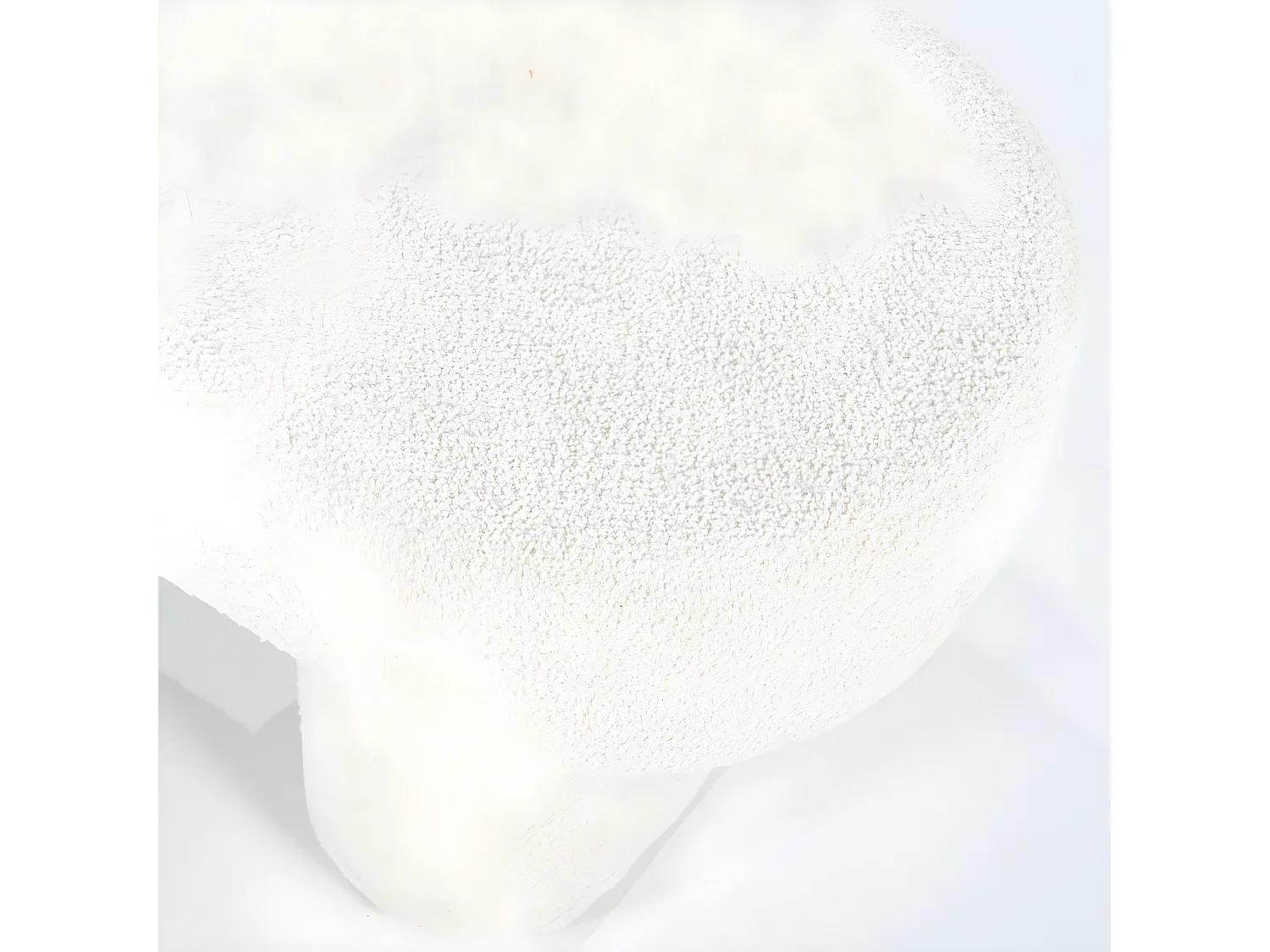 Rama - Banc arrondi en tissu L120cm - Beige