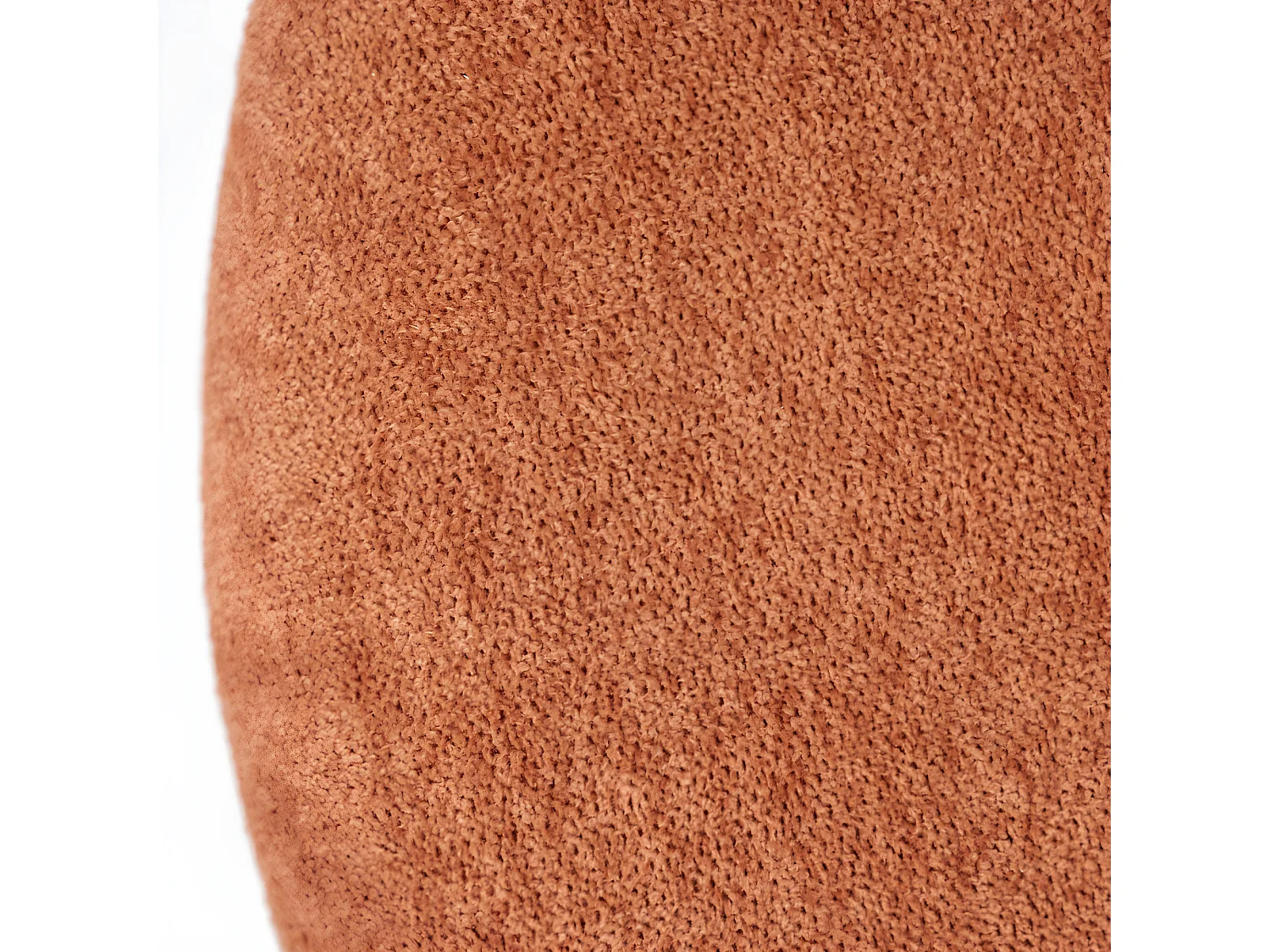 Skola - Lot de 2 tabourets ronds en tissu et métal ø37cm - Terracotta