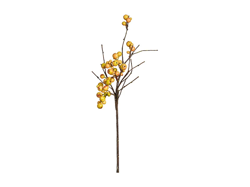 Branche de Baies sauvages - Jaune / 45 cm