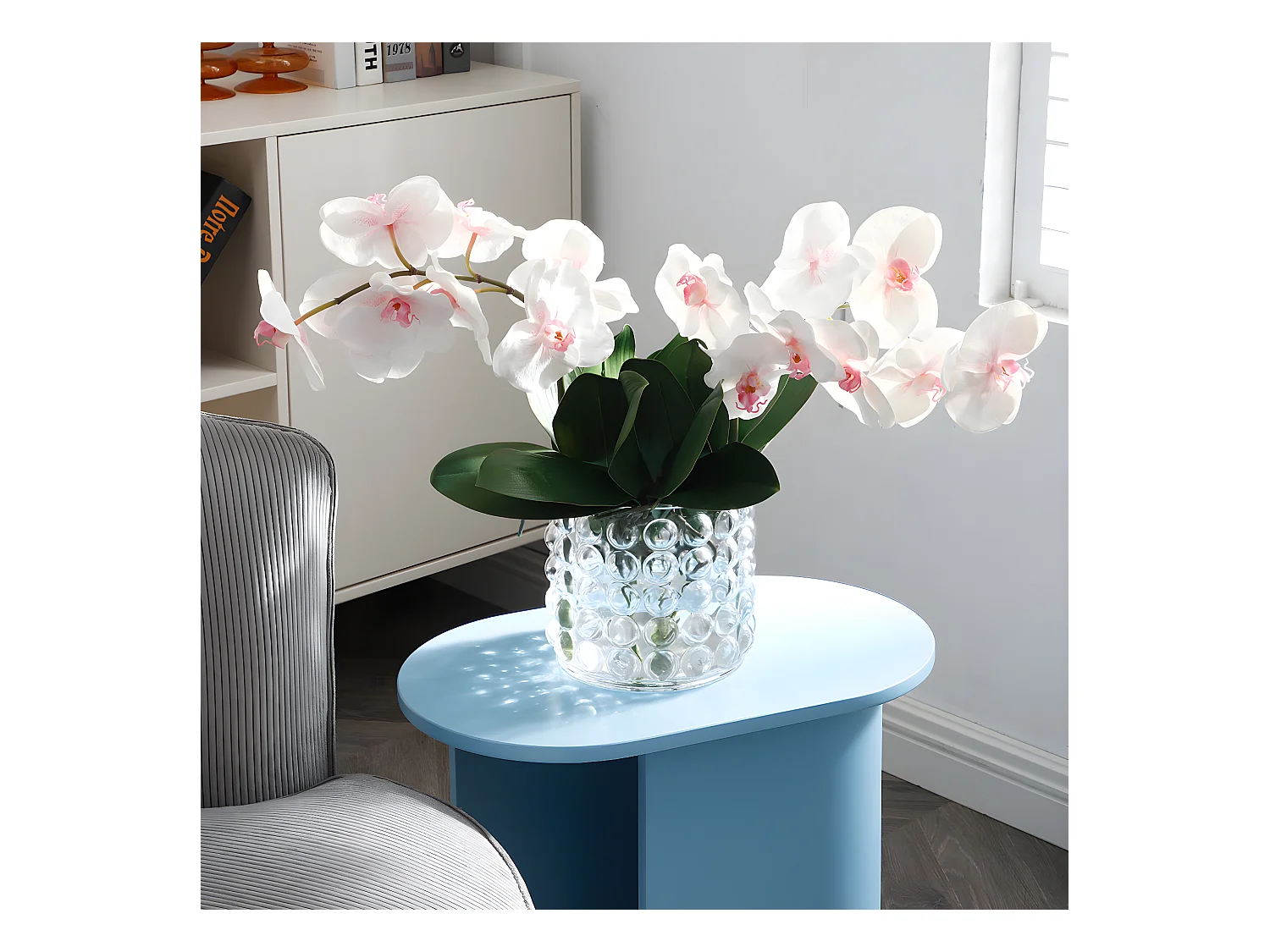 Feuillage d'Orchidée Petit Format - Vert / 20 cm