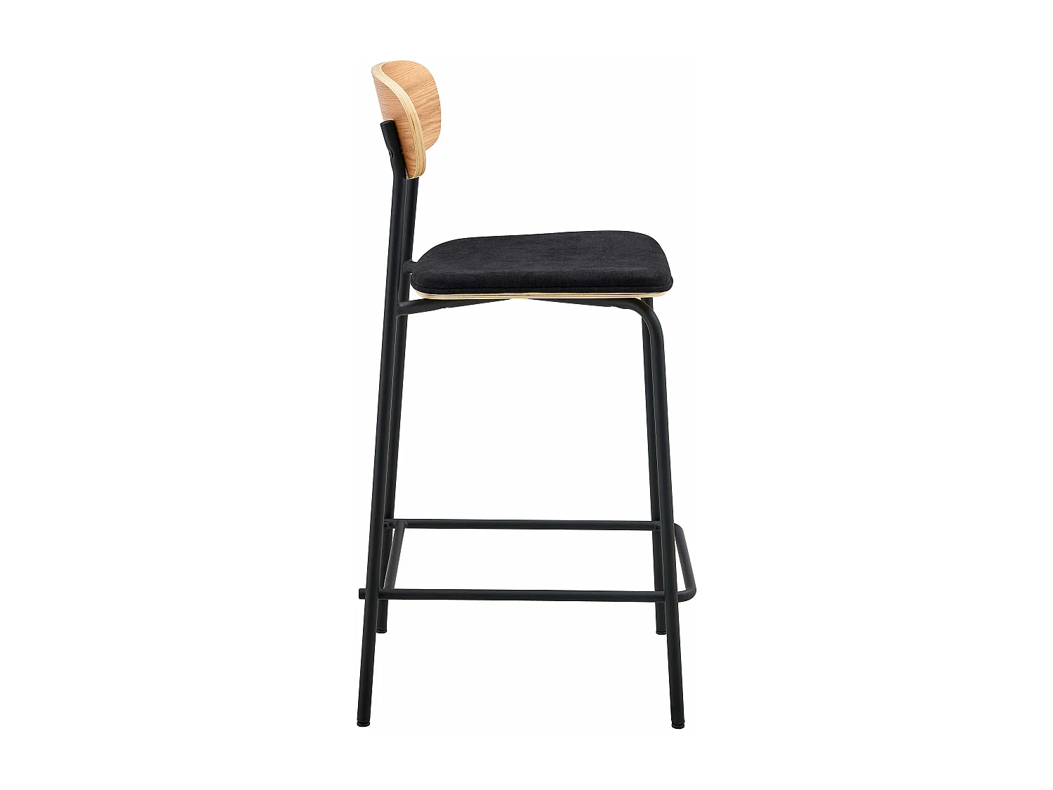 Lot de 2 chaises hautes en bois noir