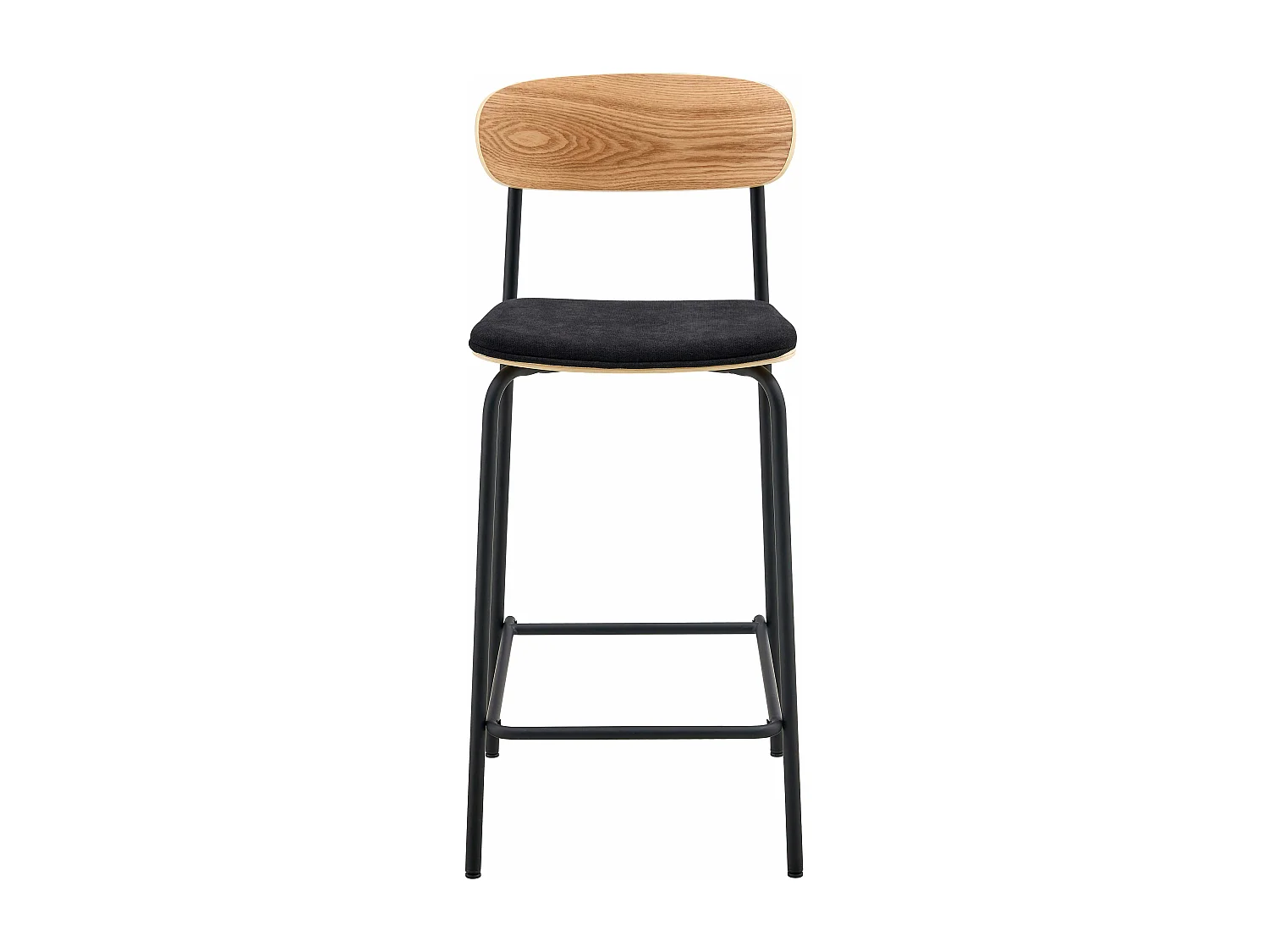 Lot de 2 chaises hautes en bois noir