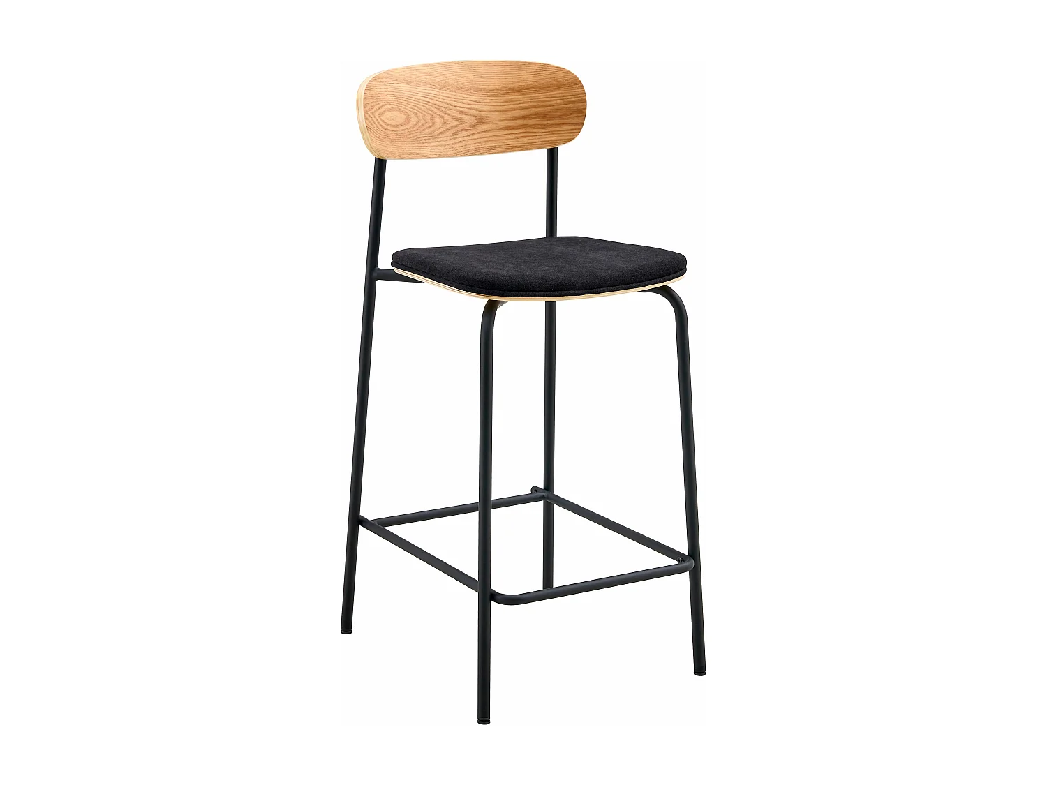 Lot de 2 chaises hautes en bois noir