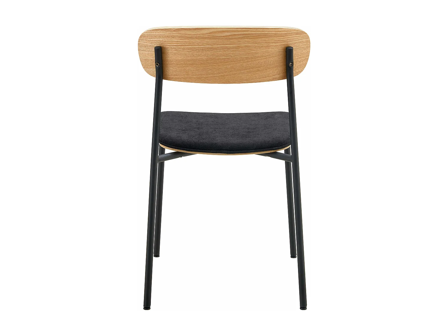 Lot de 2 chaises empilables en bois noir