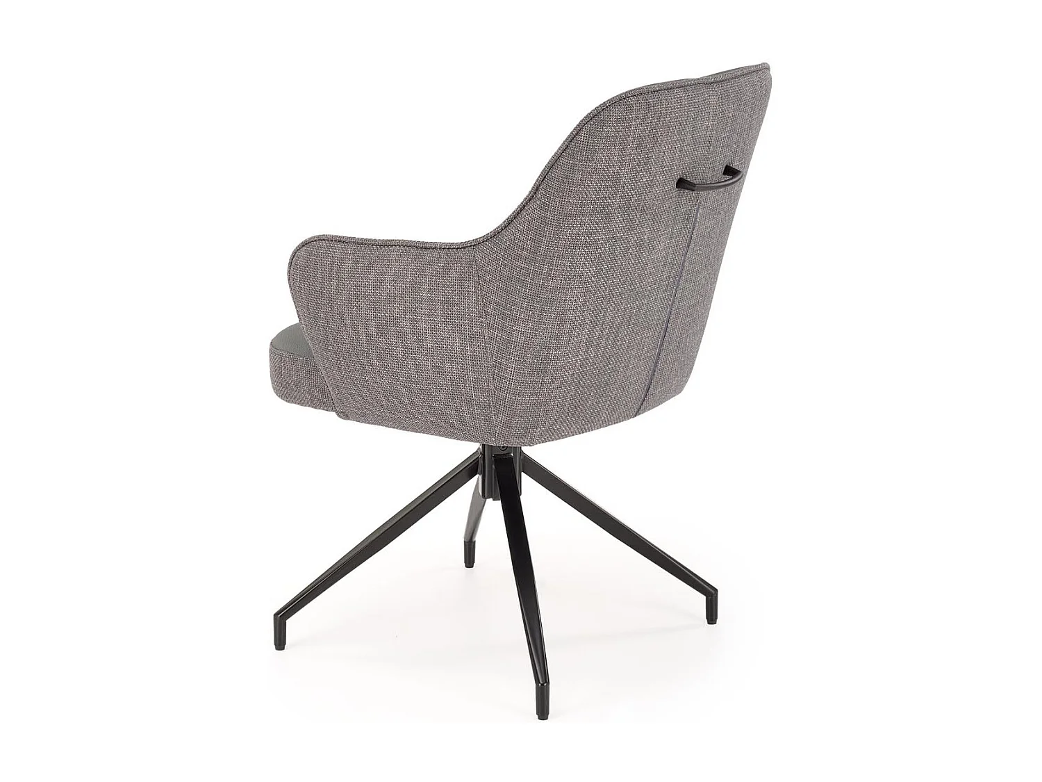 Chaise design grise pivotante tissu et éco-cuir Berry