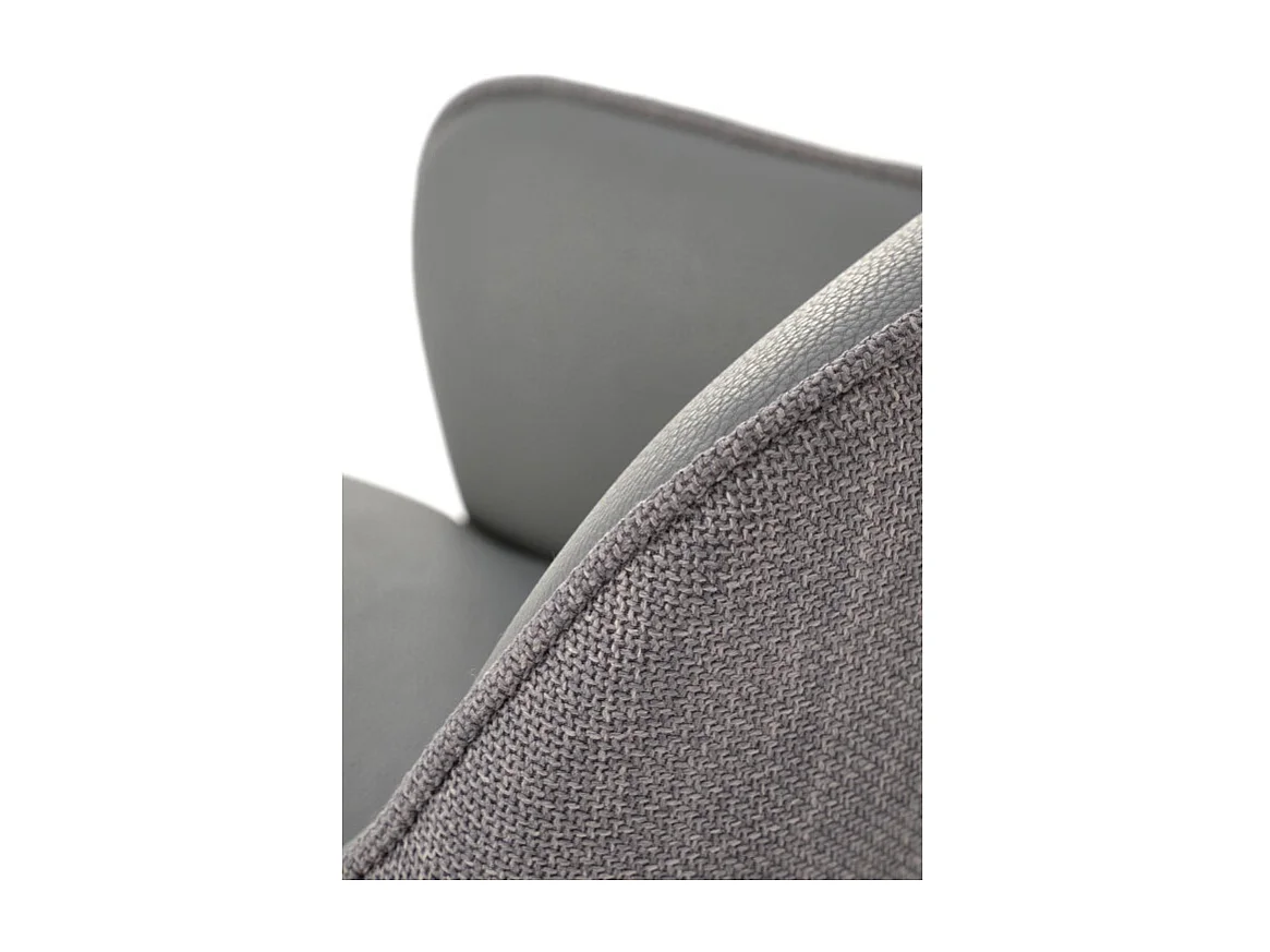 Chaise design grise pivotante tissu et éco-cuir Berry