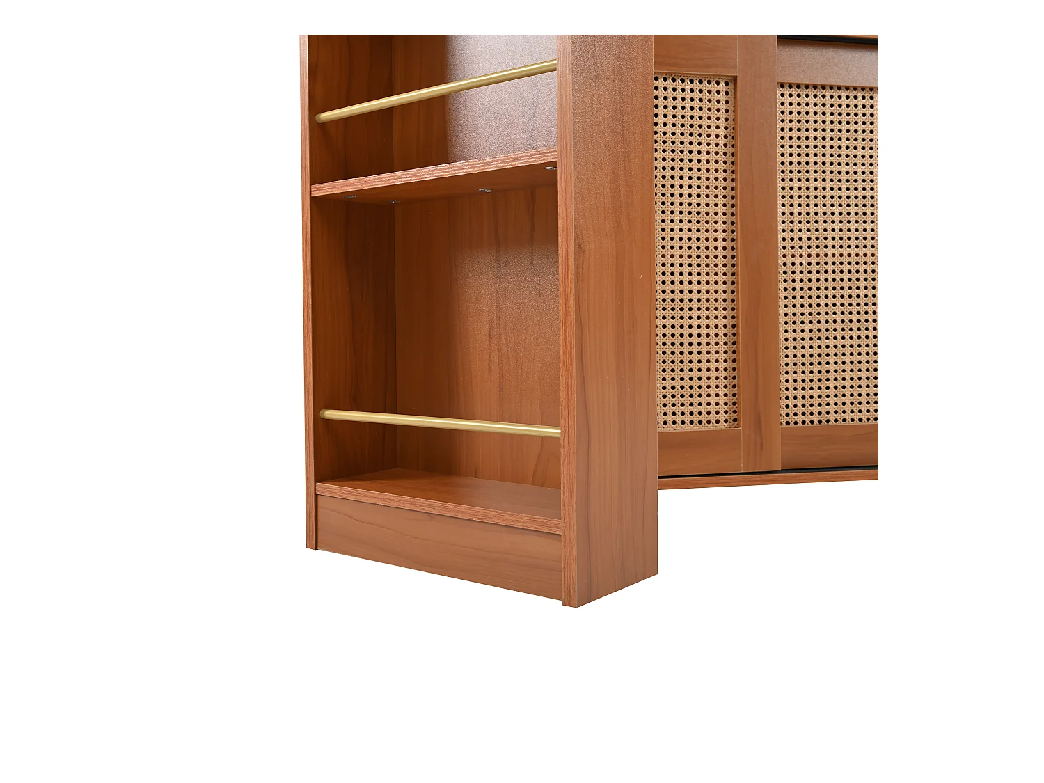 Buffet、Meuble de bar pivotant et escamotable - avec étagères réglables - charme vintage - Marron