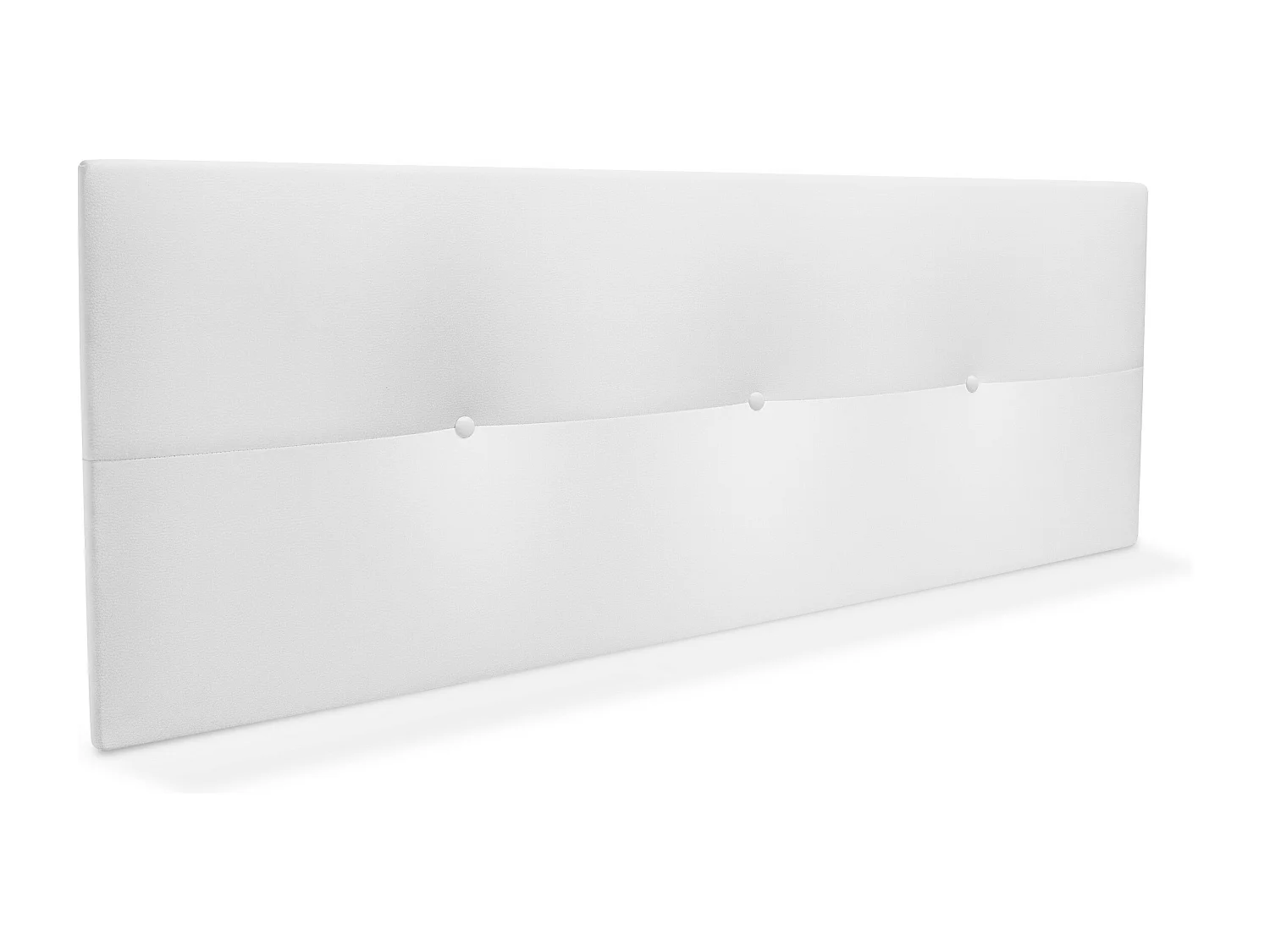DHOME Tête de lit en Similicuir avec Boutons 135x50cm Lits 120/135 - Blanc