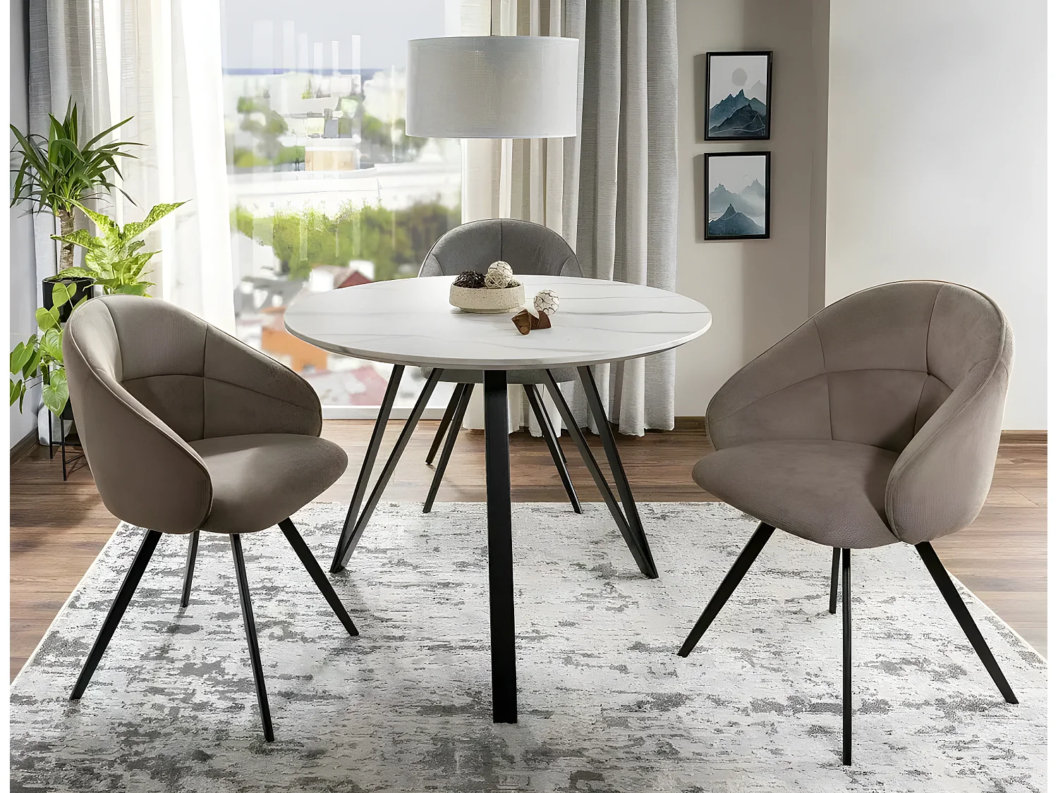 Chaise Capri Lux/Tissu/Beige